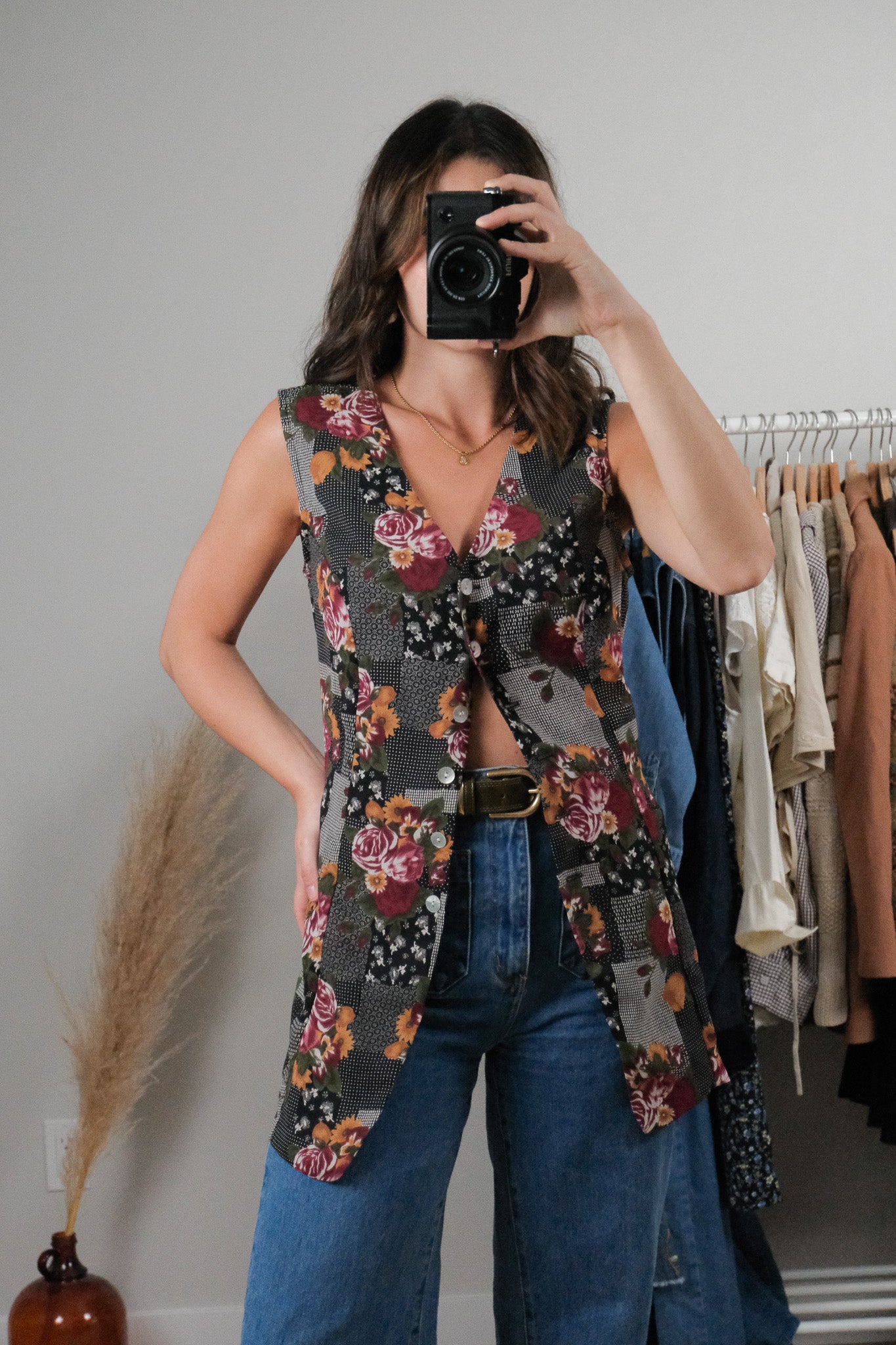Vintage x Patchwork Floral Vest (S-M)