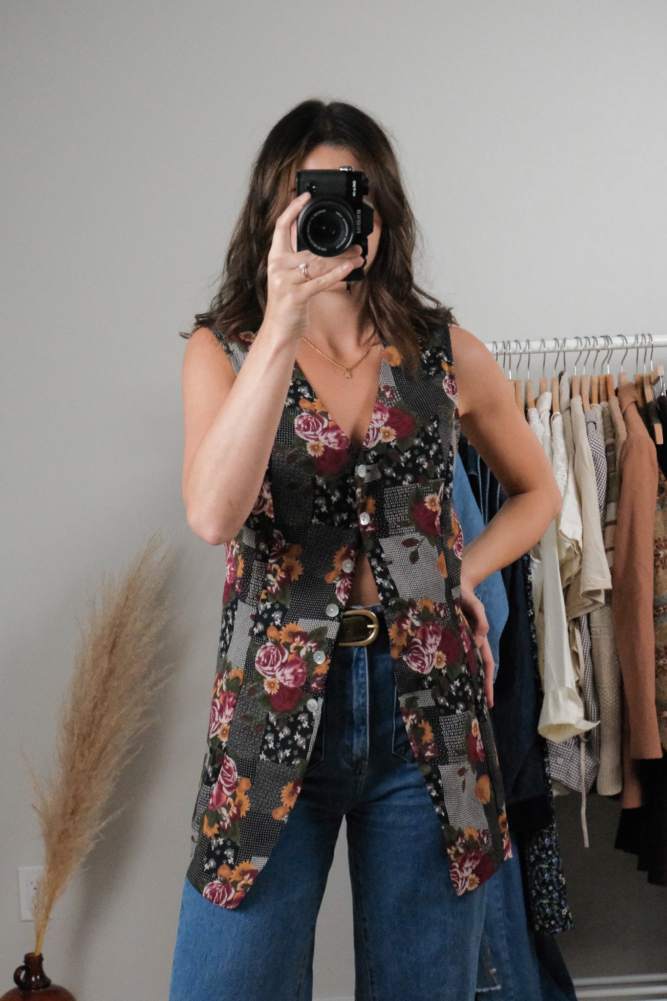 Vintage x Patchwork Floral Vest (S-M)
