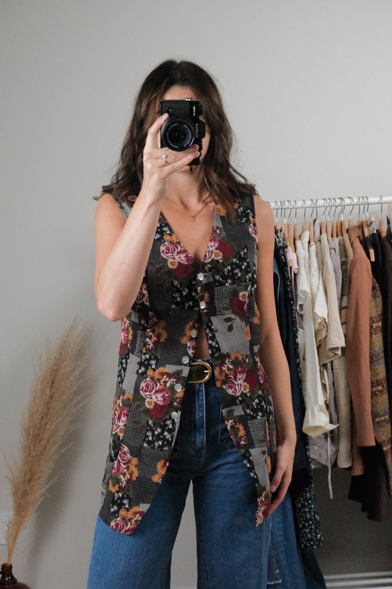 Vintage x Patchwork Floral Vest (S-M)
