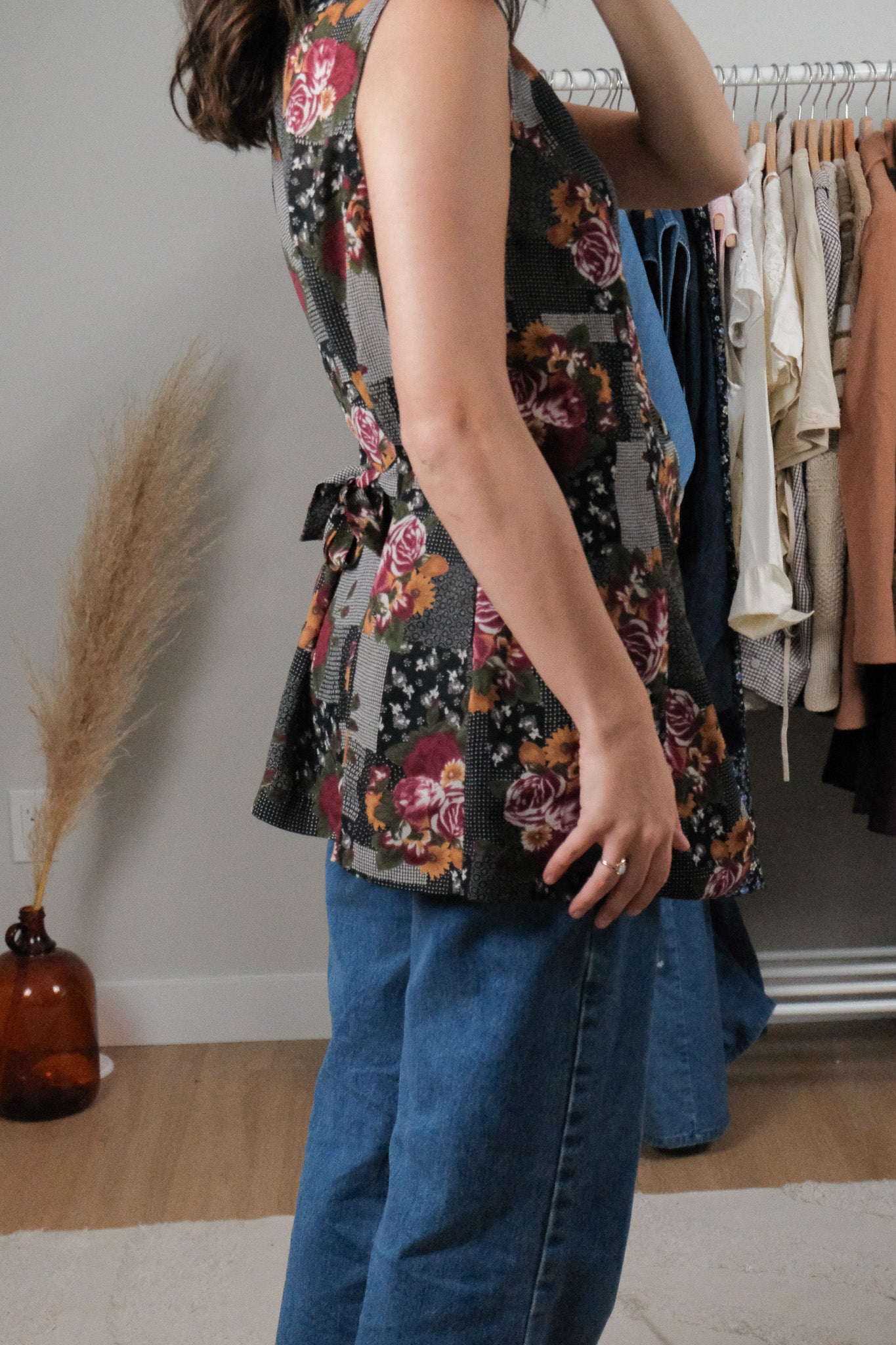 Vintage x Patchwork Floral Vest (S-M)