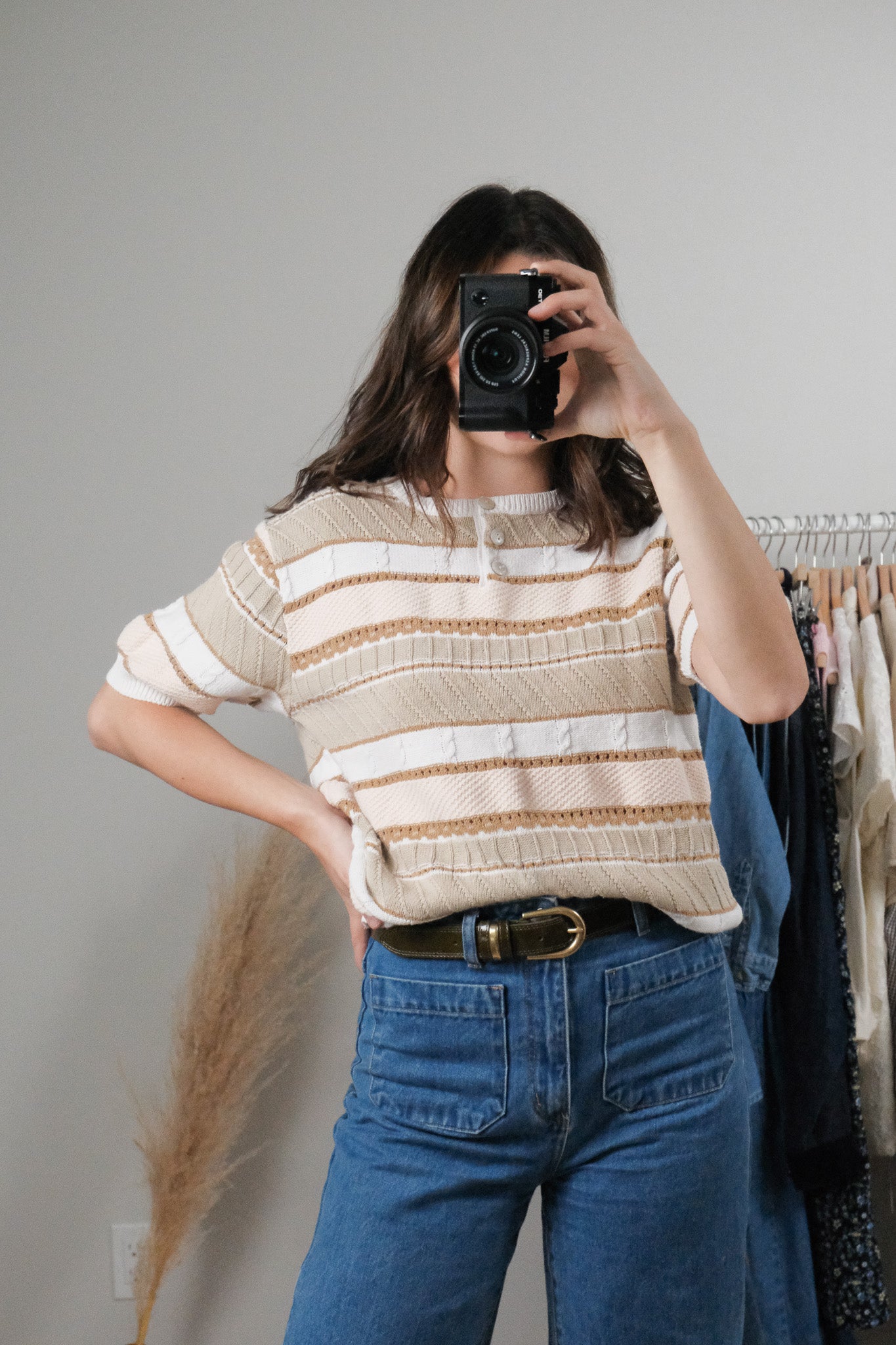 Vintage x Textured Short Sleeve Knit (S)