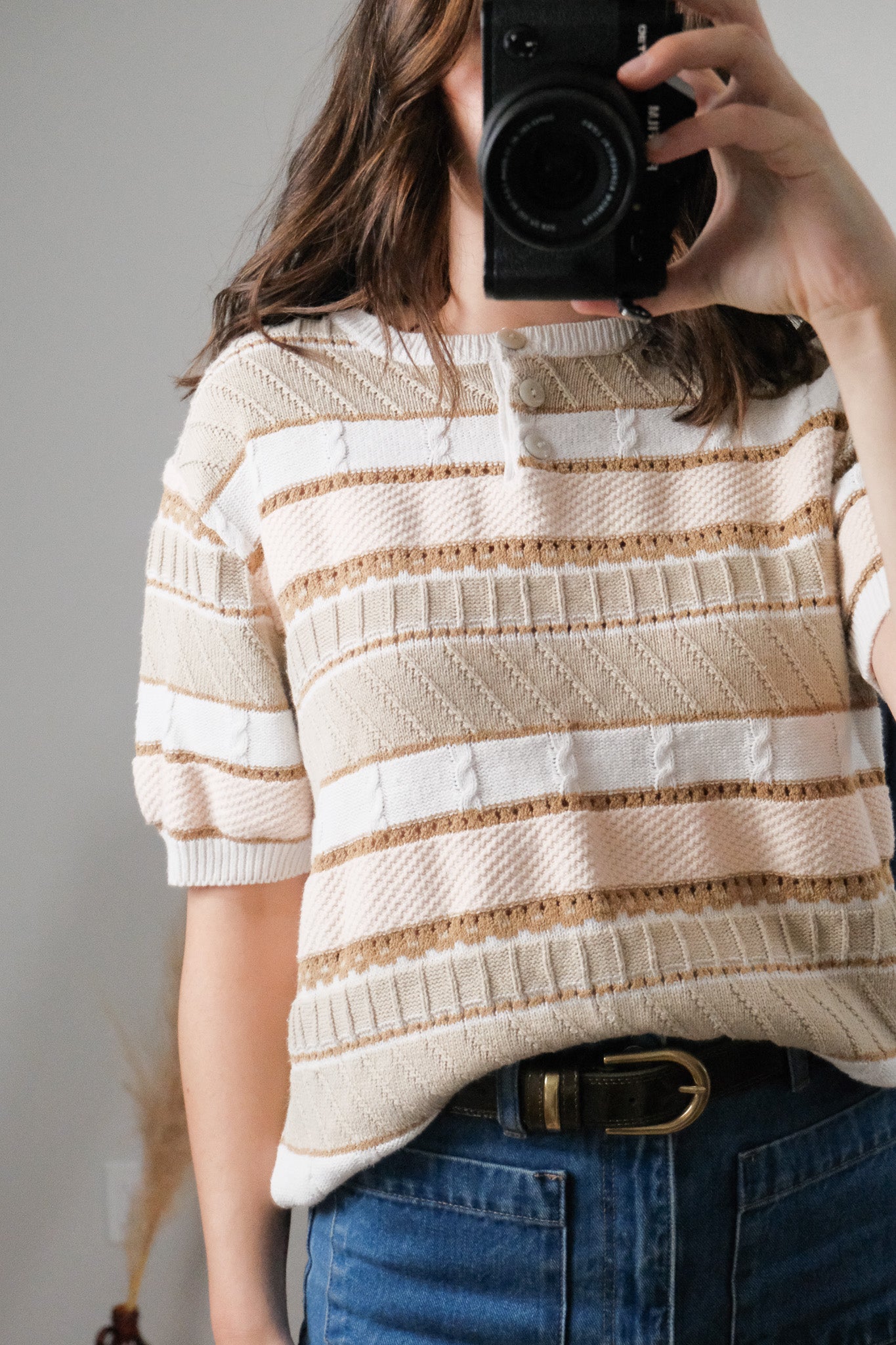 Vintage x Textured Short Sleeve Knit (S)
