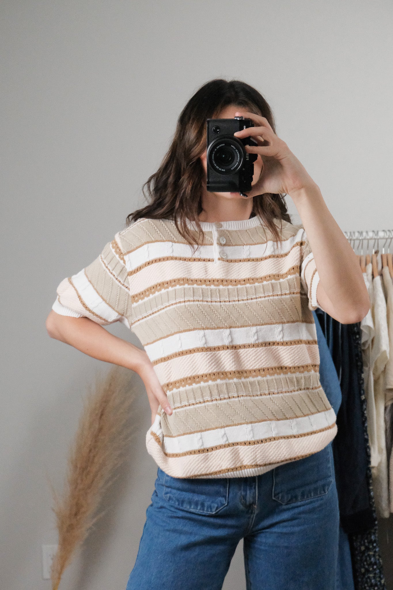Vintage x Textured Short Sleeve Knit (S)