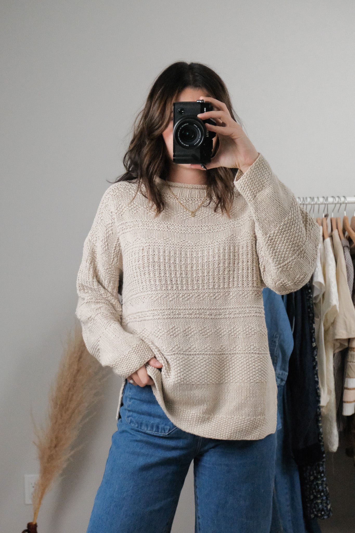 Vintage x Linen/Cotton Chunky Knit (M)