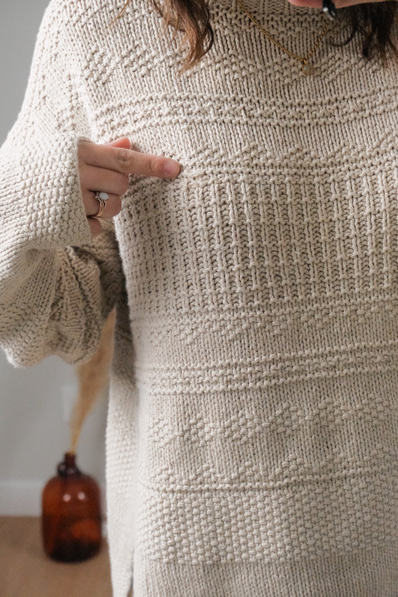 Vintage x Linen/Cotton Chunky Knit (M)