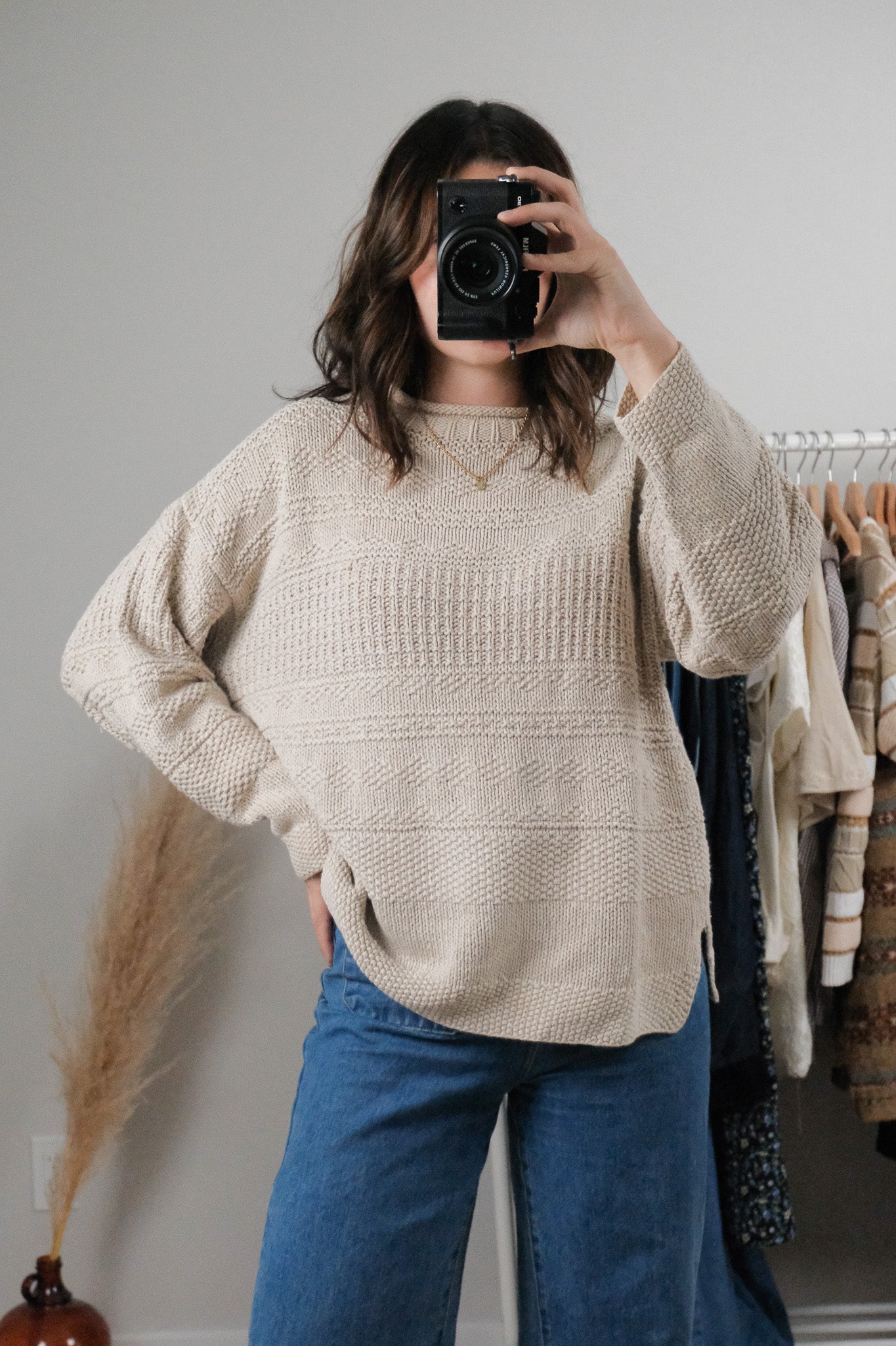 Vintage x Linen/Cotton Chunky Knit (M)