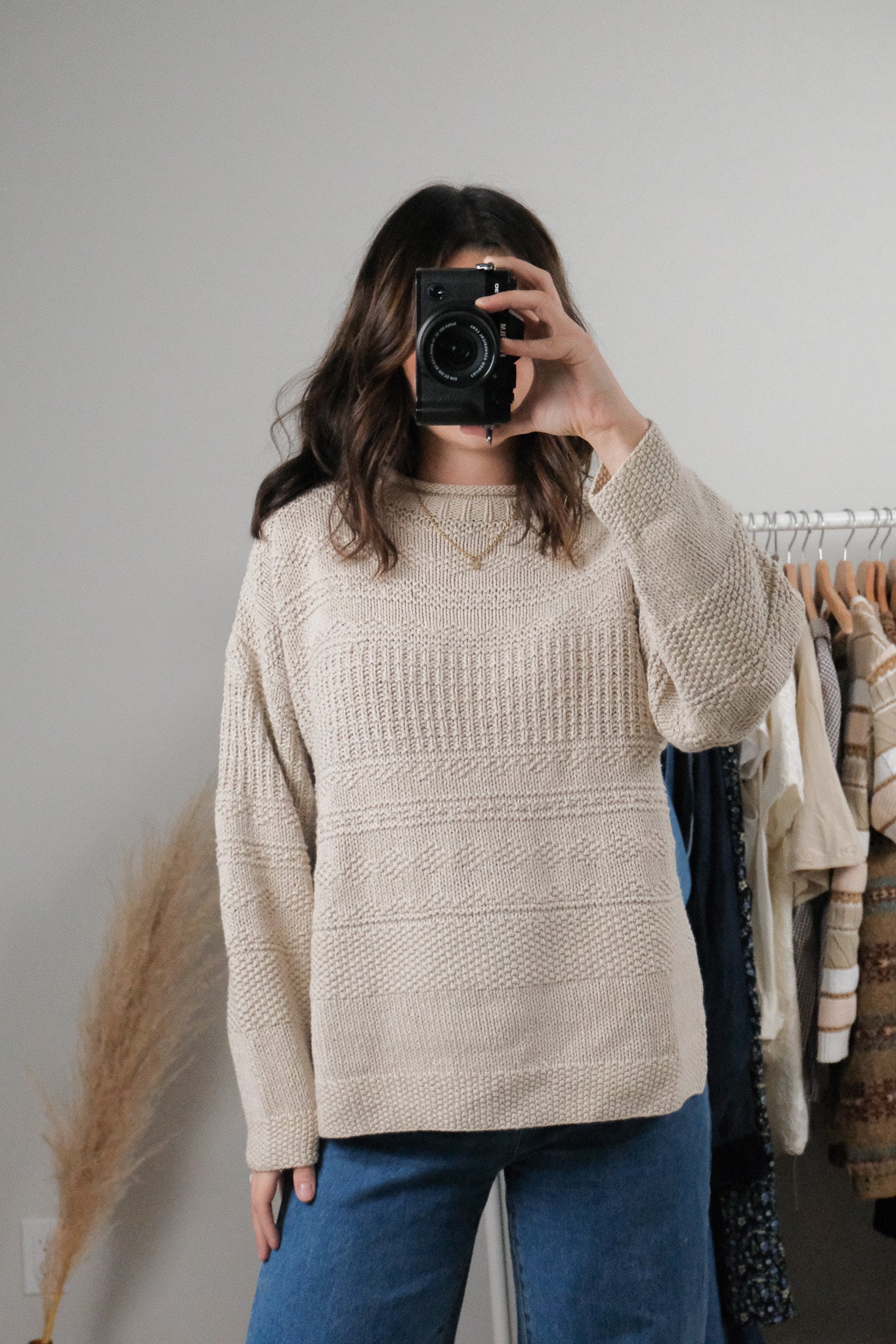 Vintage x Linen/Cotton Chunky Knit (M)