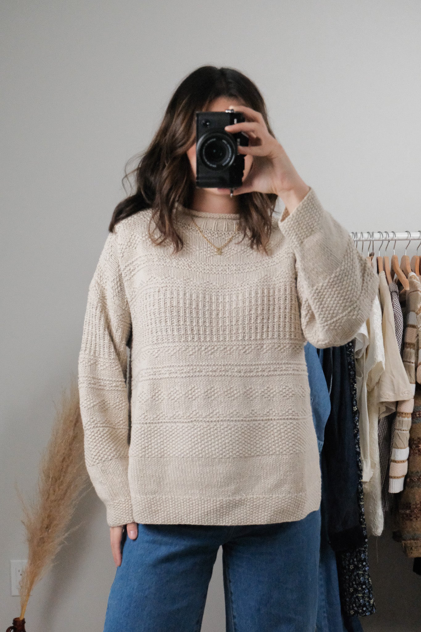 Vintage x Linen/Cotton Chunky Knit (M)
