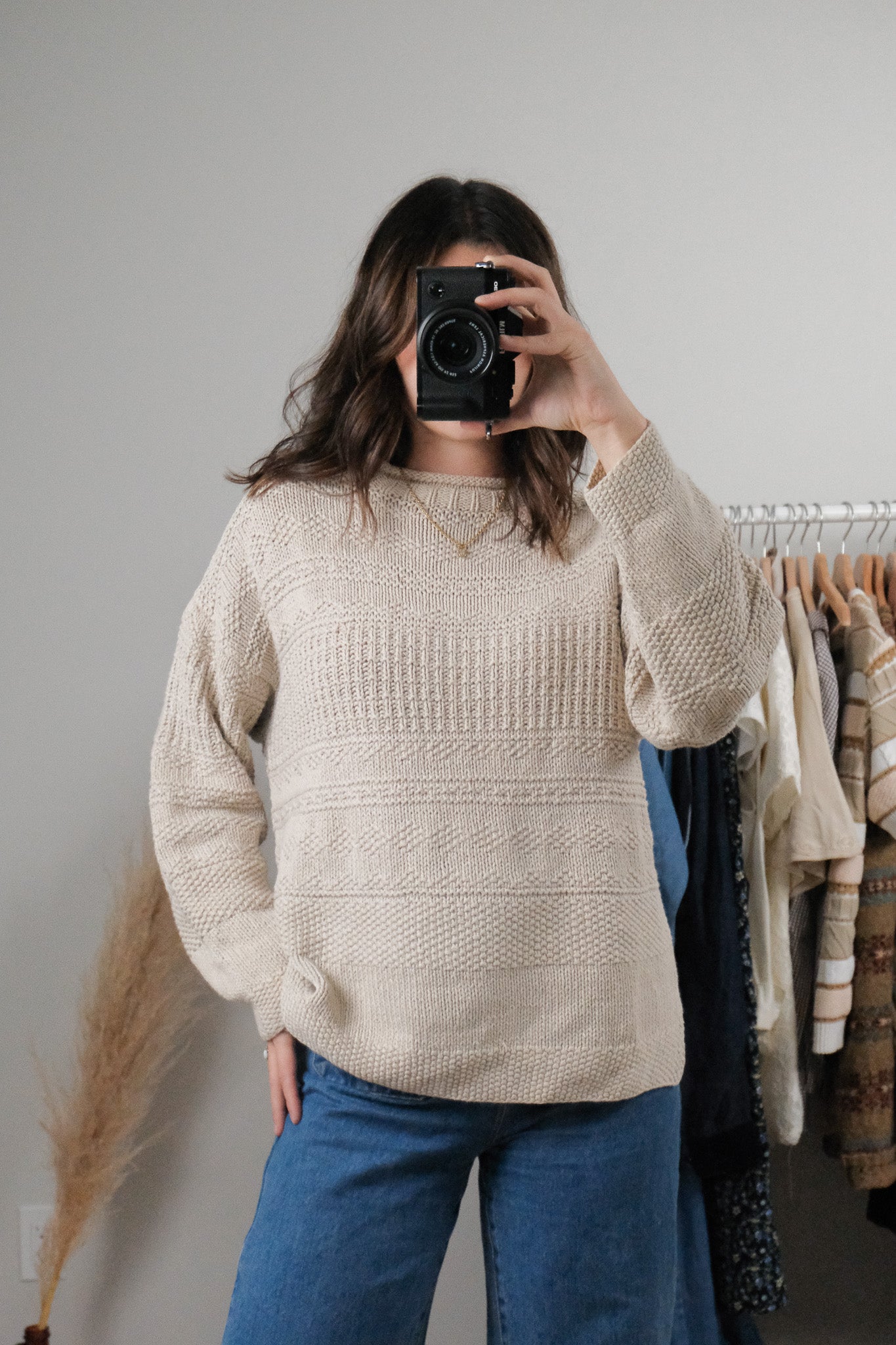 Vintage x Linen/Cotton Chunky Knit (M)