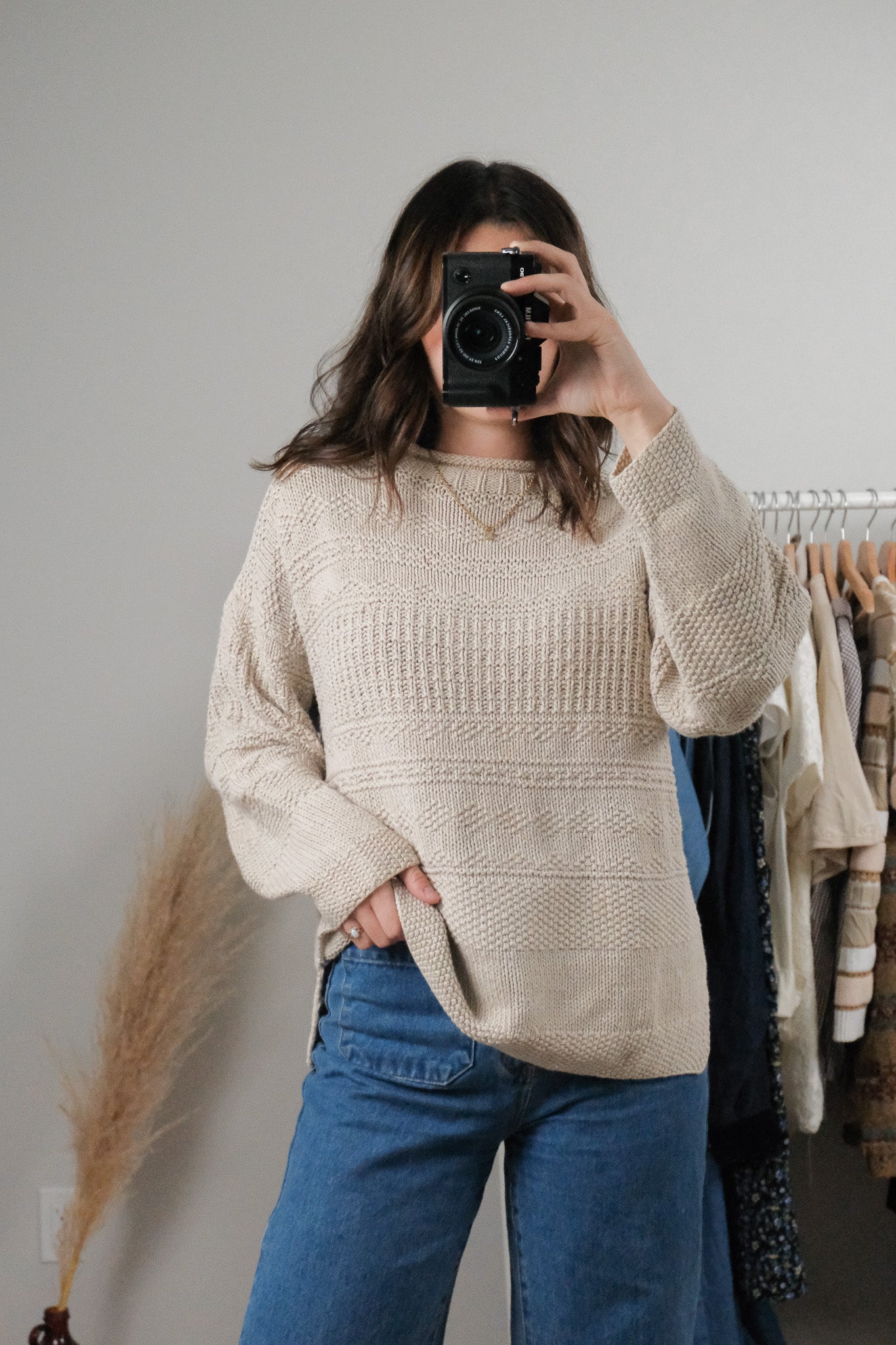 Vintage x Linen/Cotton Chunky Knit (M)