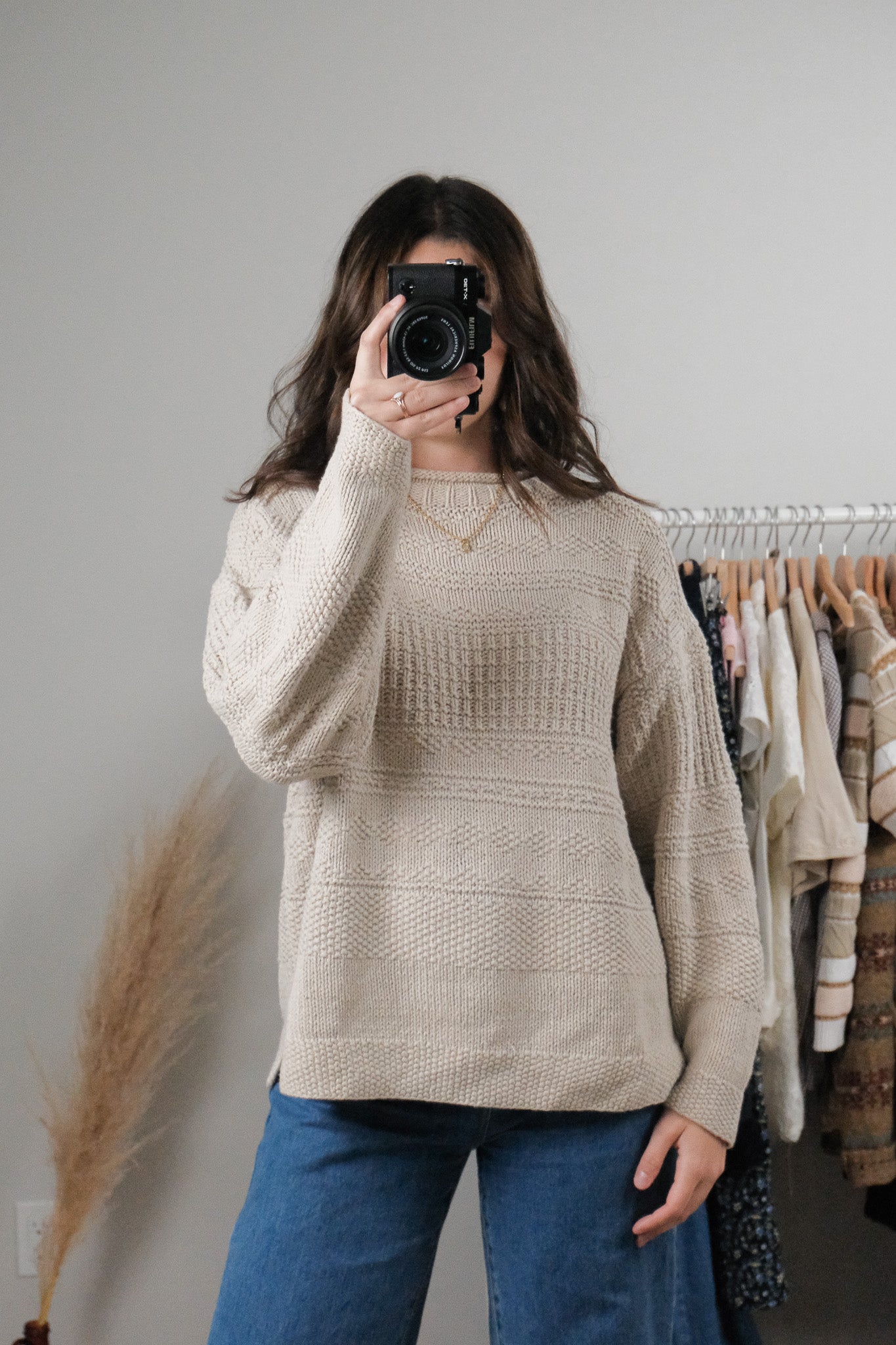 Vintage x Linen/Cotton Chunky Knit (M)