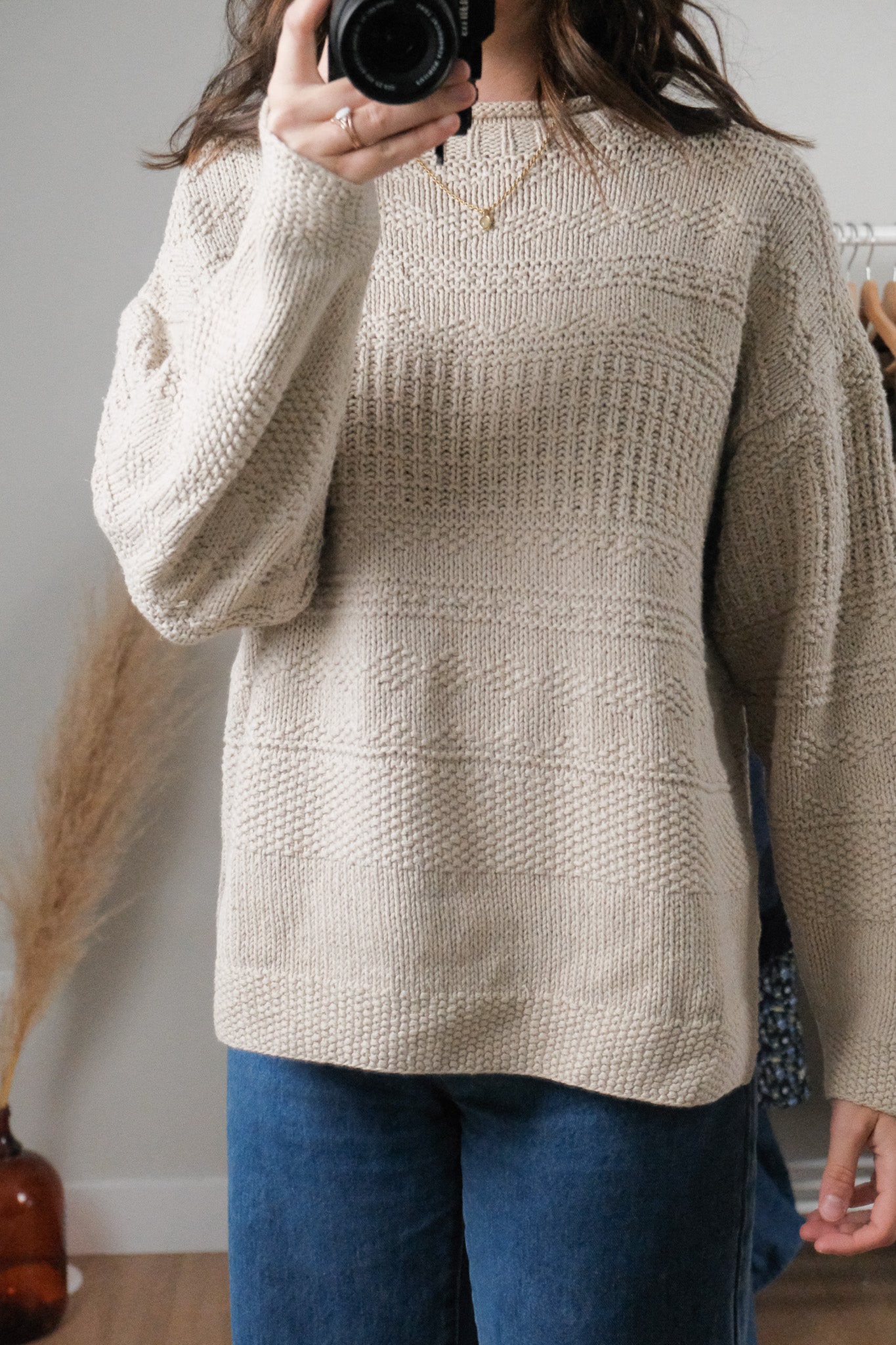 Vintage x Linen/Cotton Chunky Knit (M)