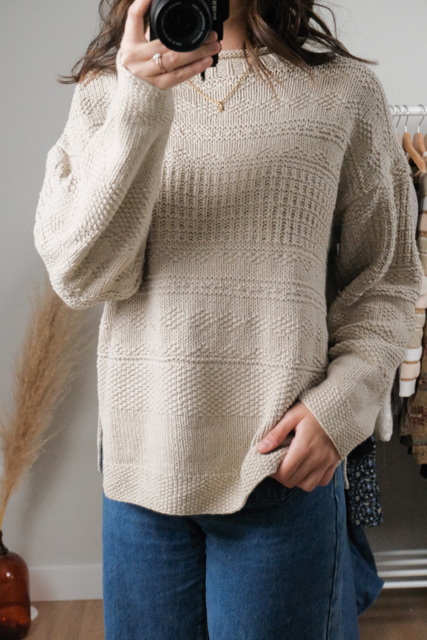 Vintage x Linen/Cotton Chunky Knit (M)