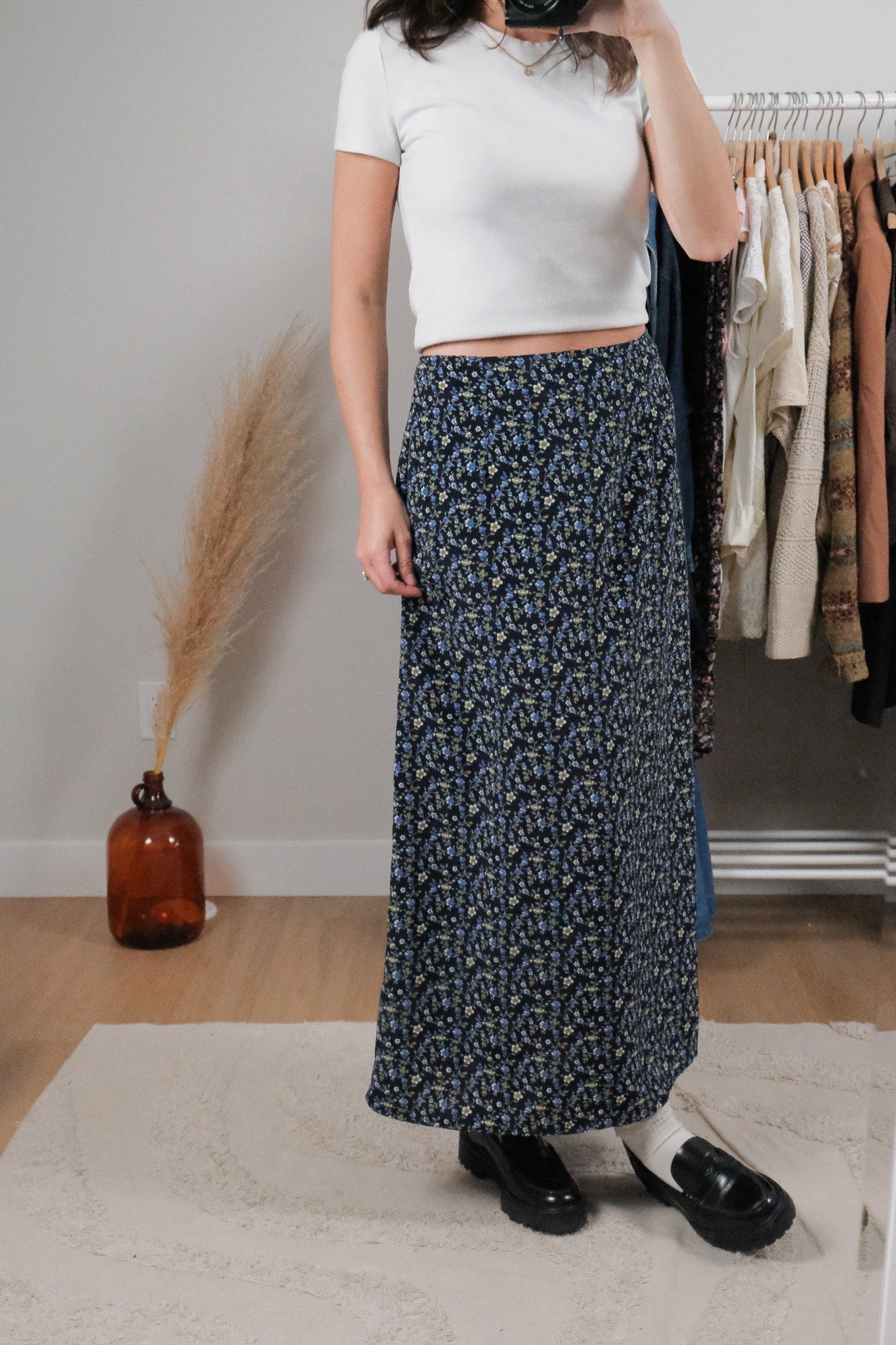 Made in Canada x Vintage x Floral Maxi Skirt (6)