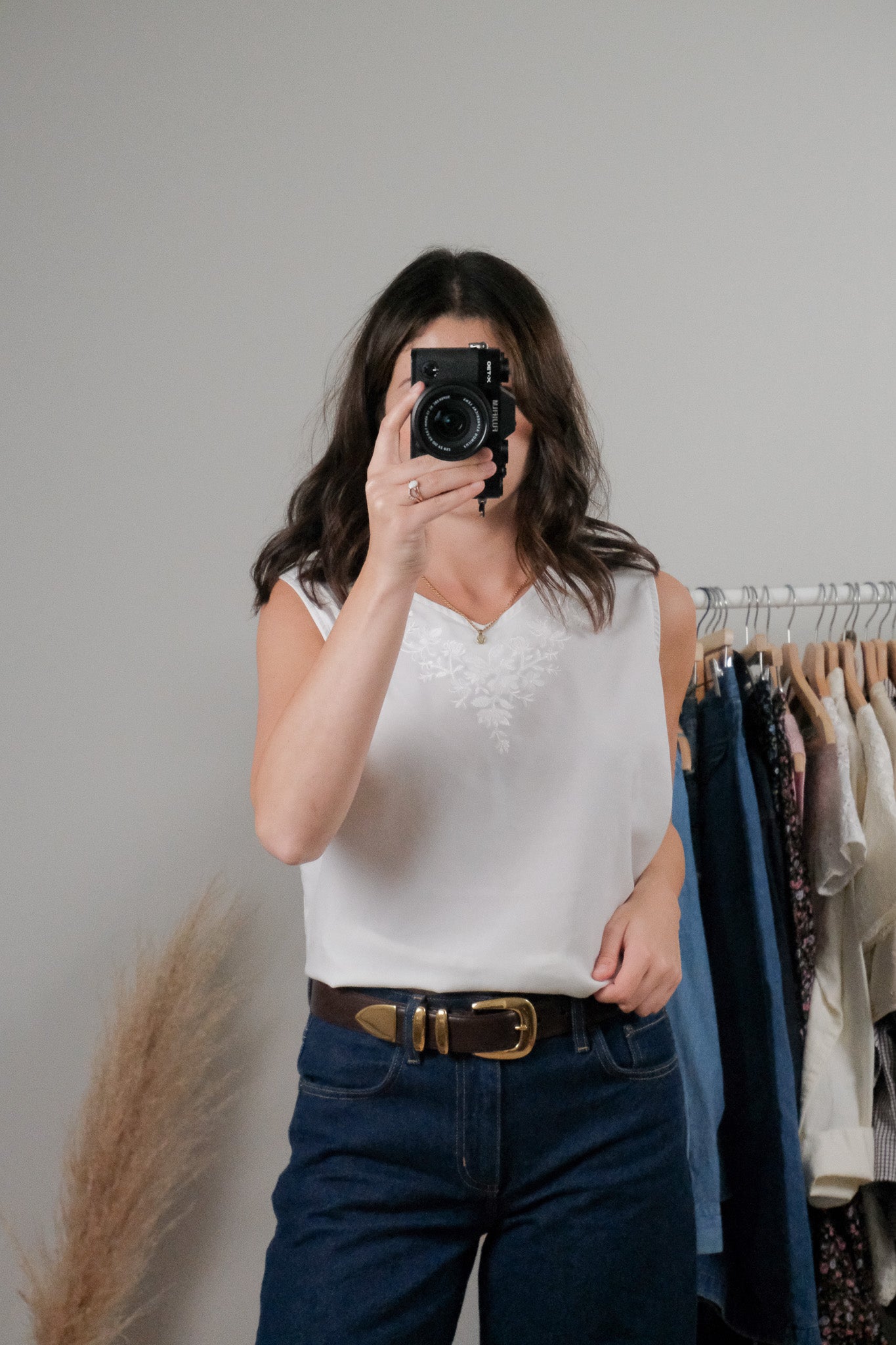 Vintage x Embroidered Tank (L)