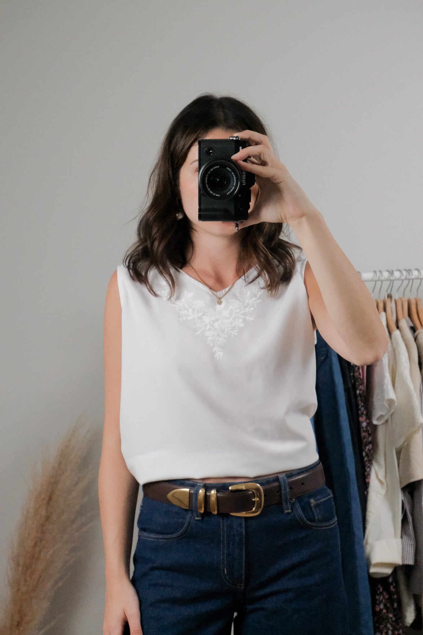 Vintage x Embroidered Tank (L)