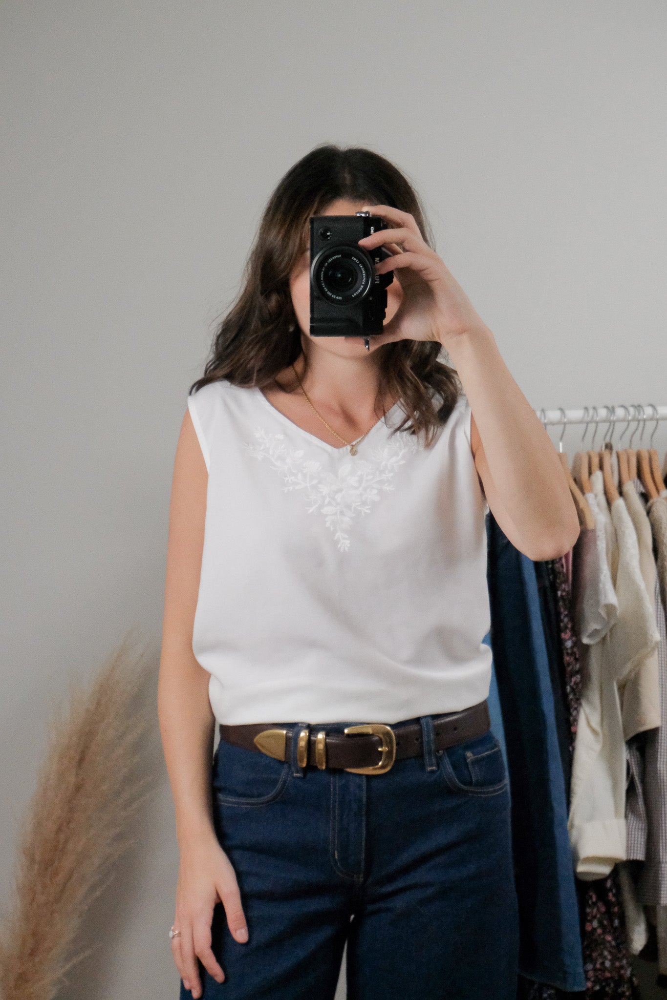 Vintage x Embroidered Tank (L)