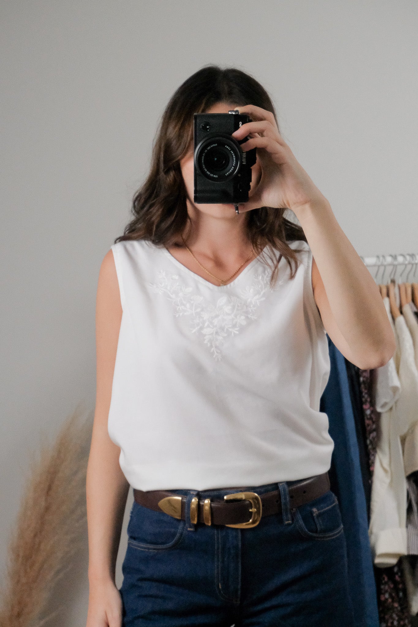 Vintage x Embroidered Tank (L)