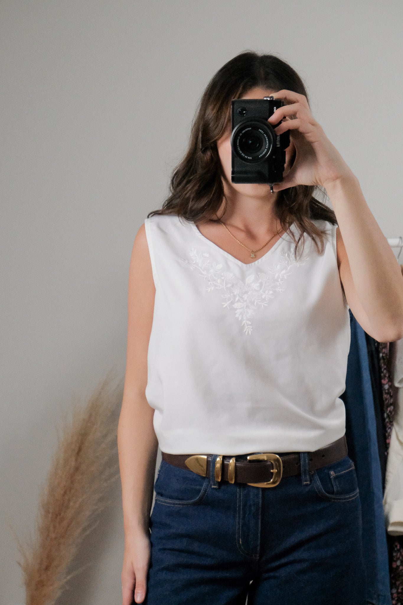 Vintage x Embroidered Tank (L)