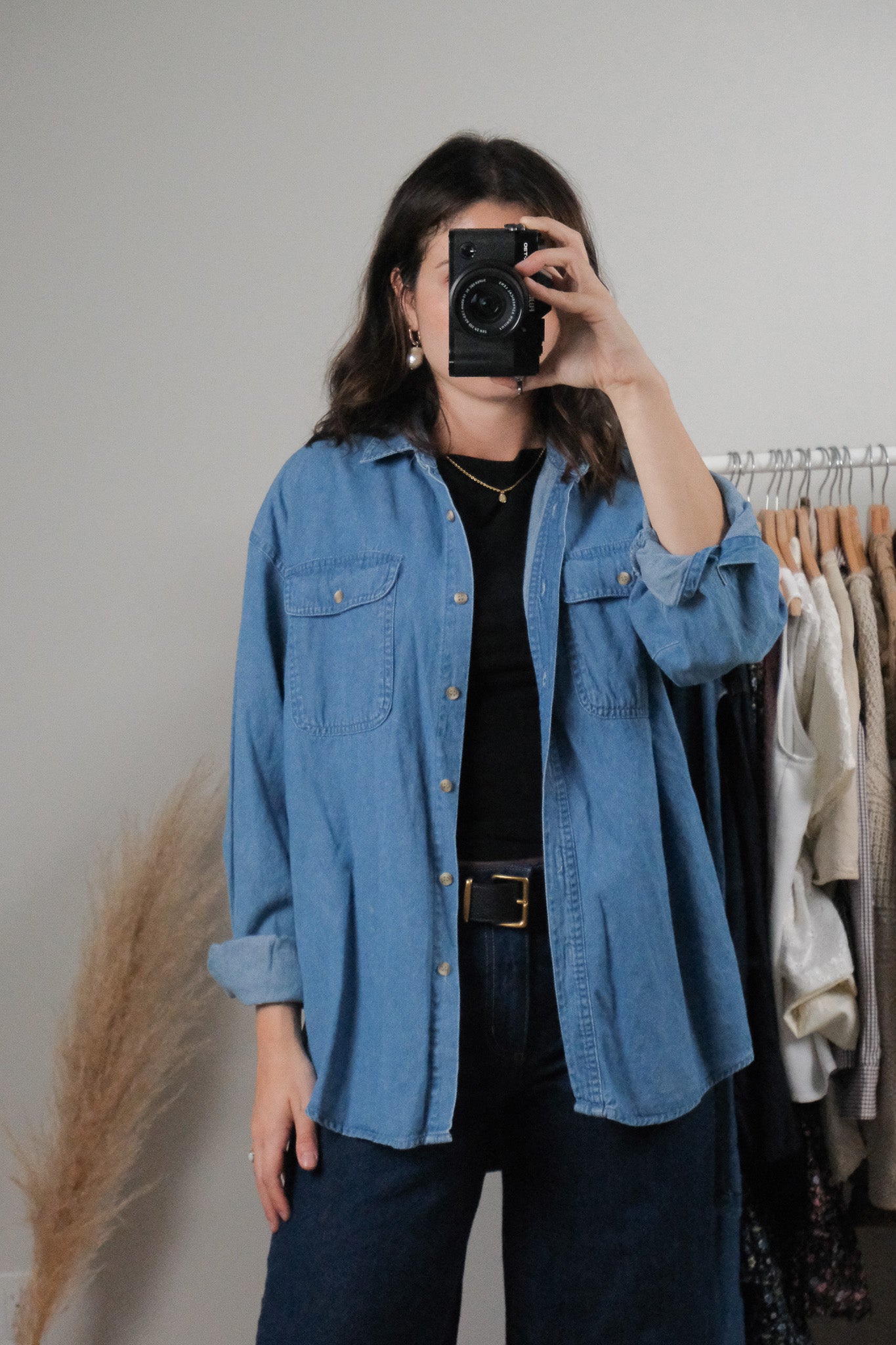 Vintage x Denim Button Up (M)