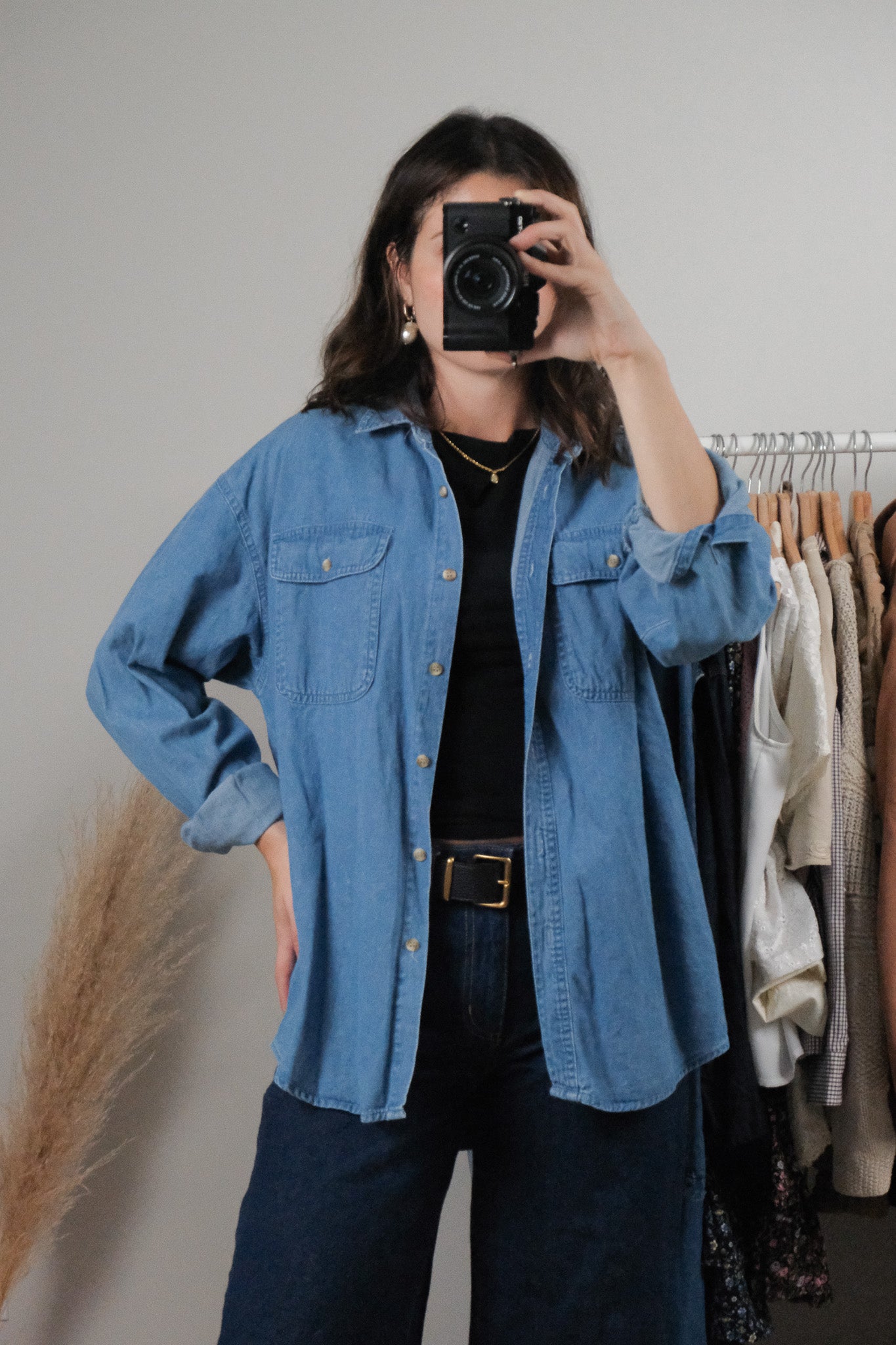 Vintage x Denim Button Up (M)