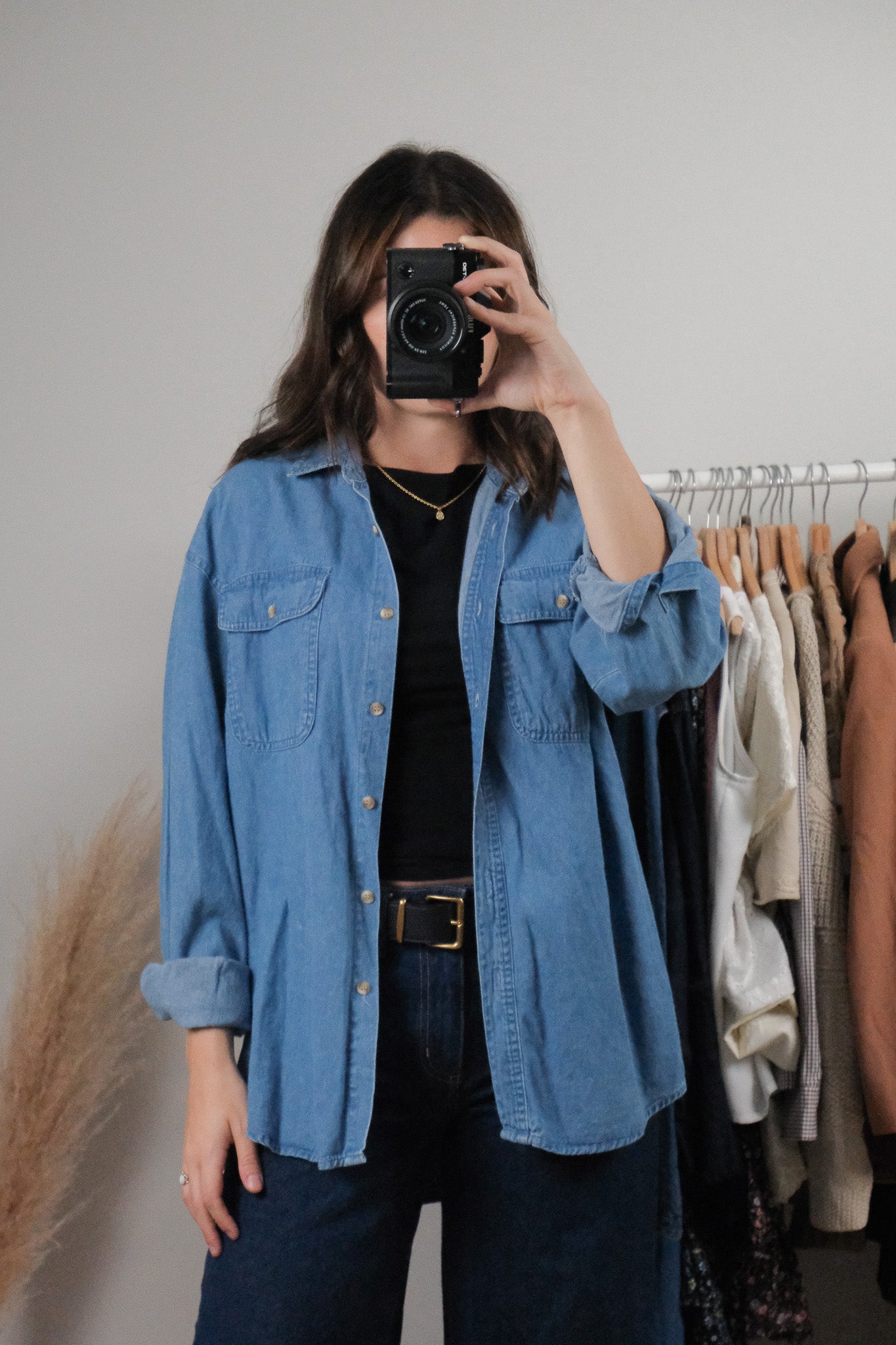 Vintage x Denim Button Up (M)