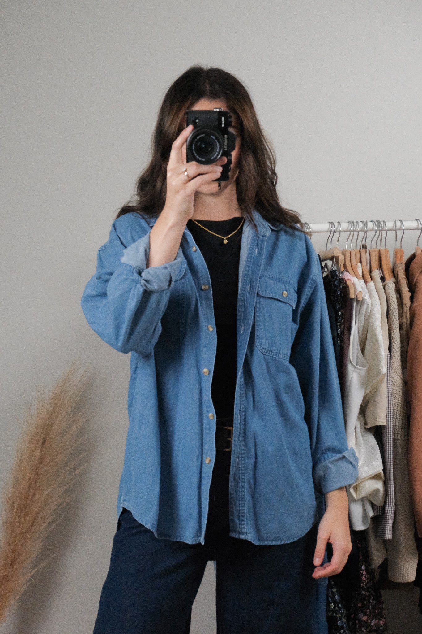 Vintage x Denim Button Up (M)