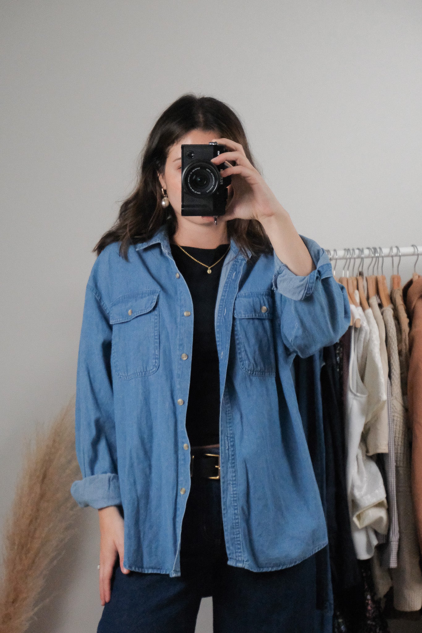 Vintage x Denim Button Up (M)