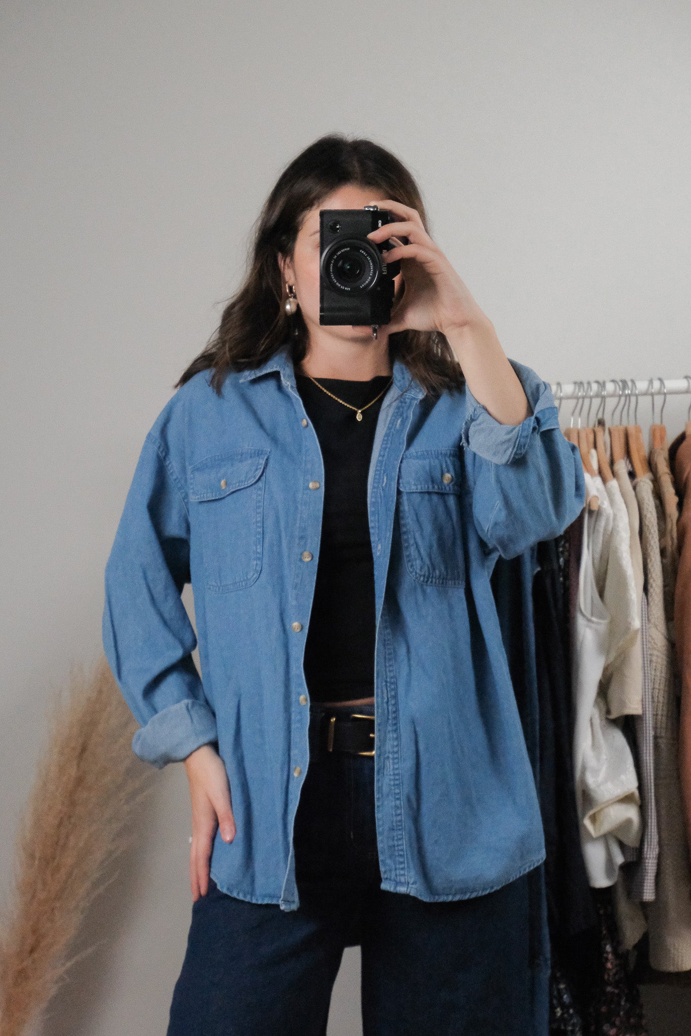 Vintage x Denim Button Up (M)