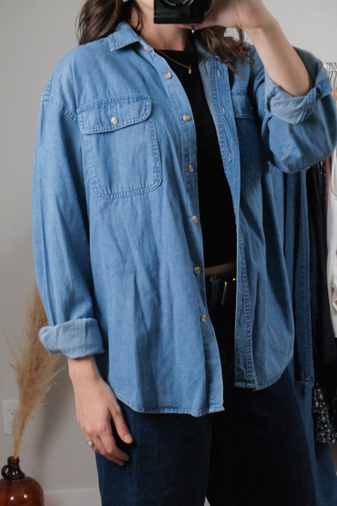 Vintage x Denim Button Up (M)