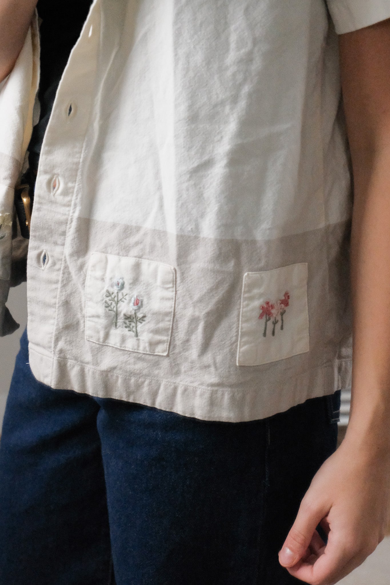 Vintage x Cotton Embroidered Blouse (M)