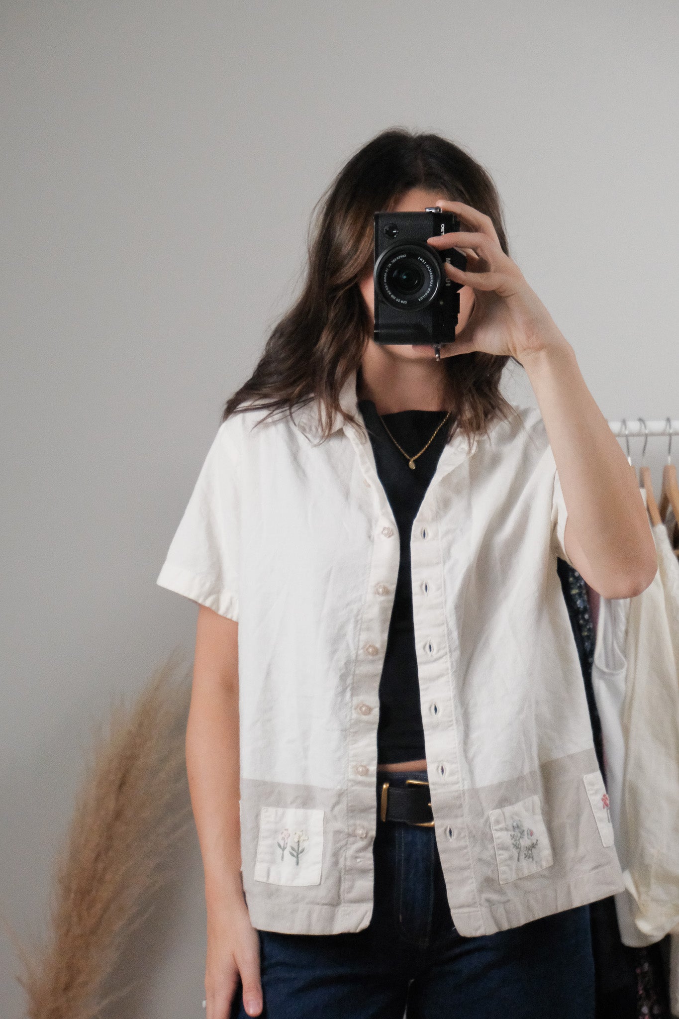 Vintage x Cotton Embroidered Blouse (M)