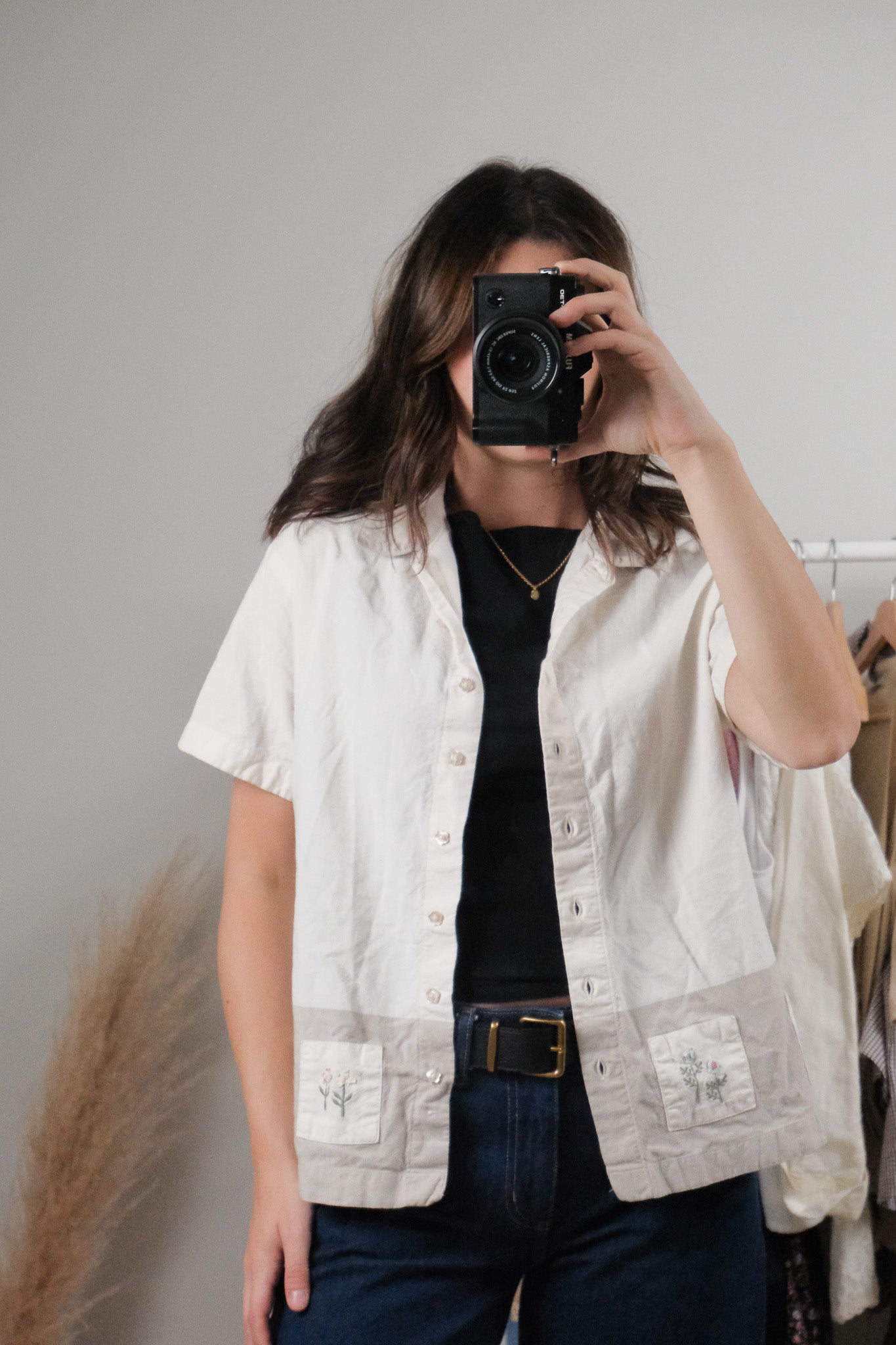 Vintage x Cotton Embroidered Blouse (M)