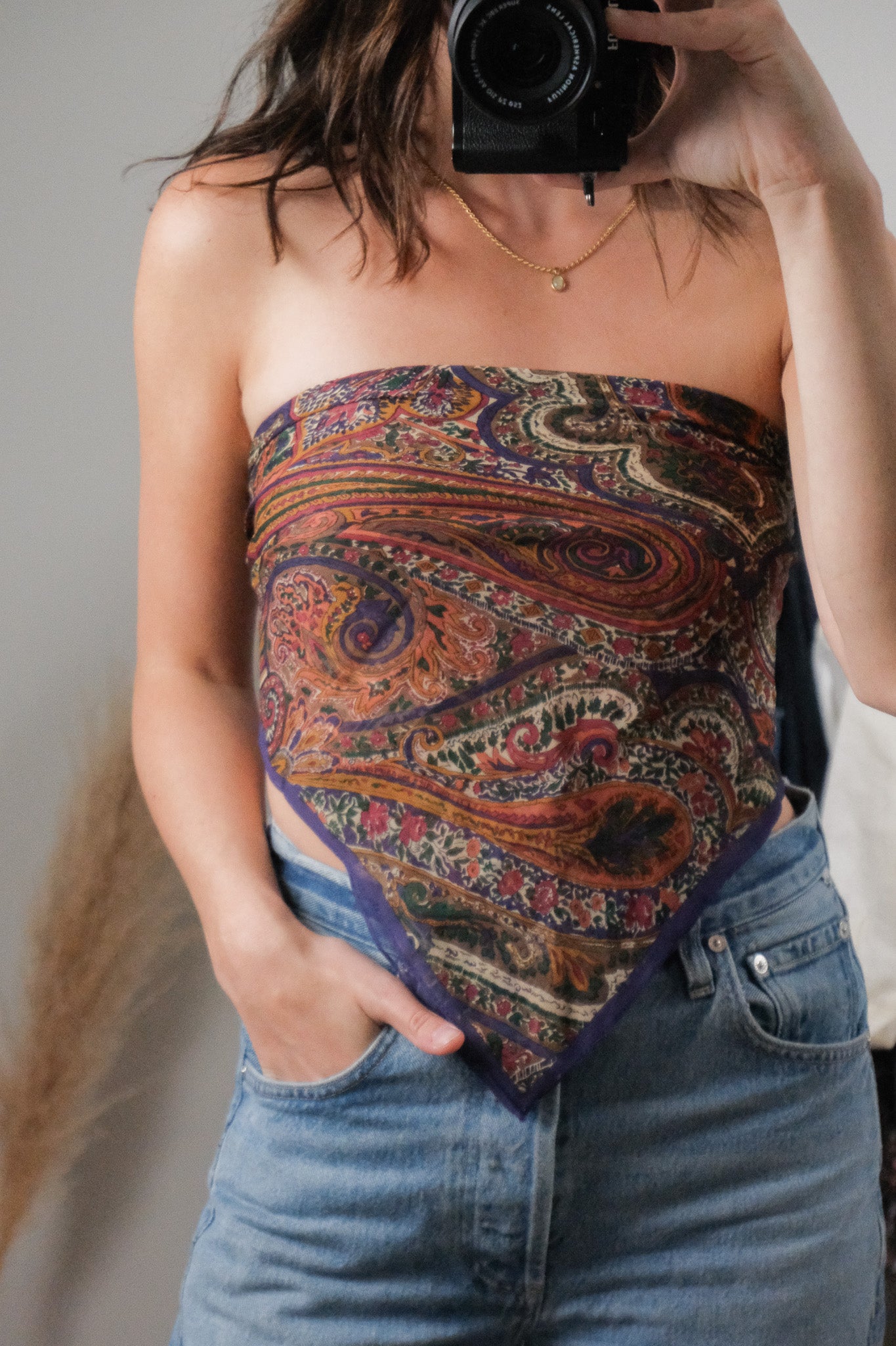 Vintage x Silk Paisley Scarf