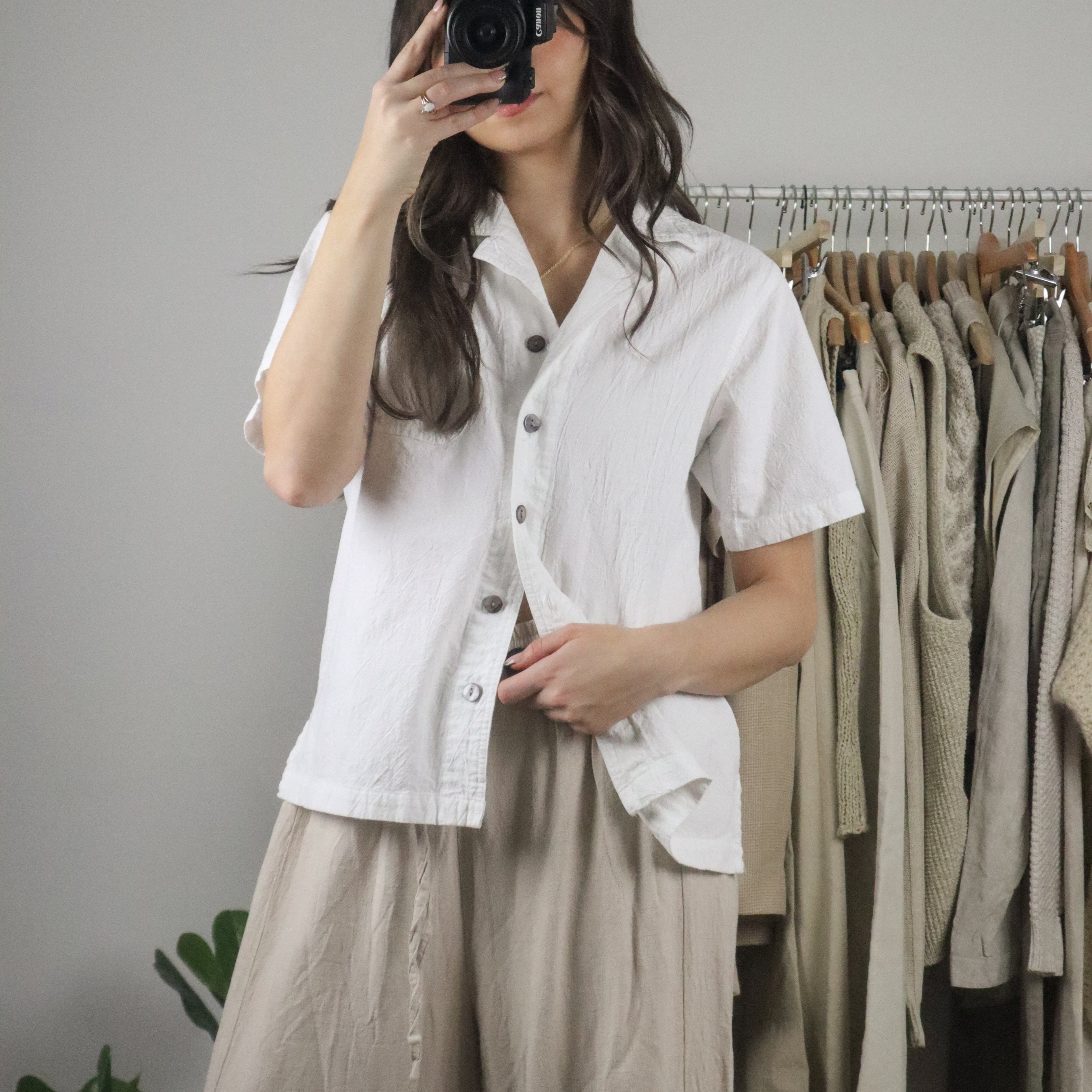 Vintage x Crinkle Button-Up (S)
