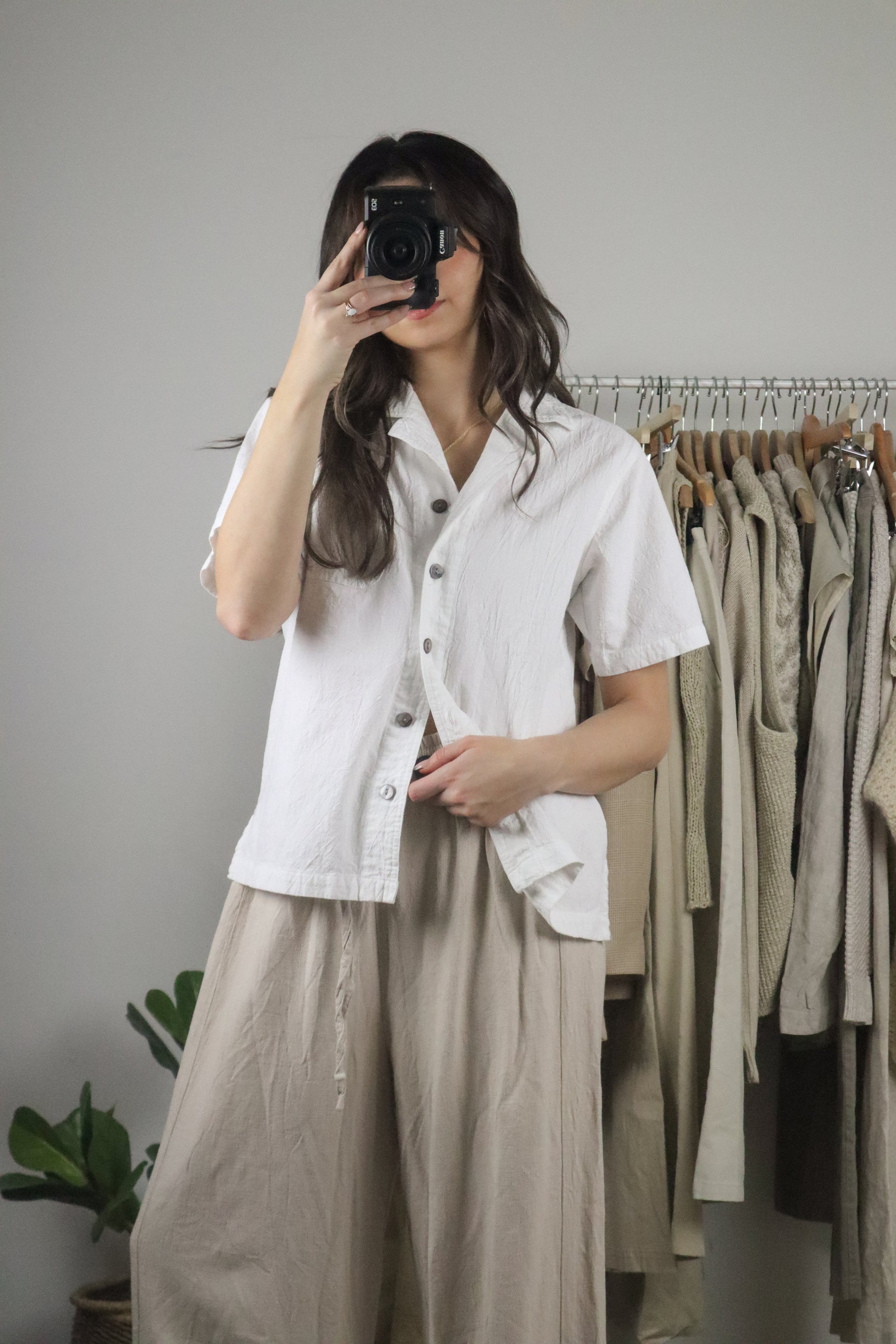 Vintage x Crinkle Button-Up (S)