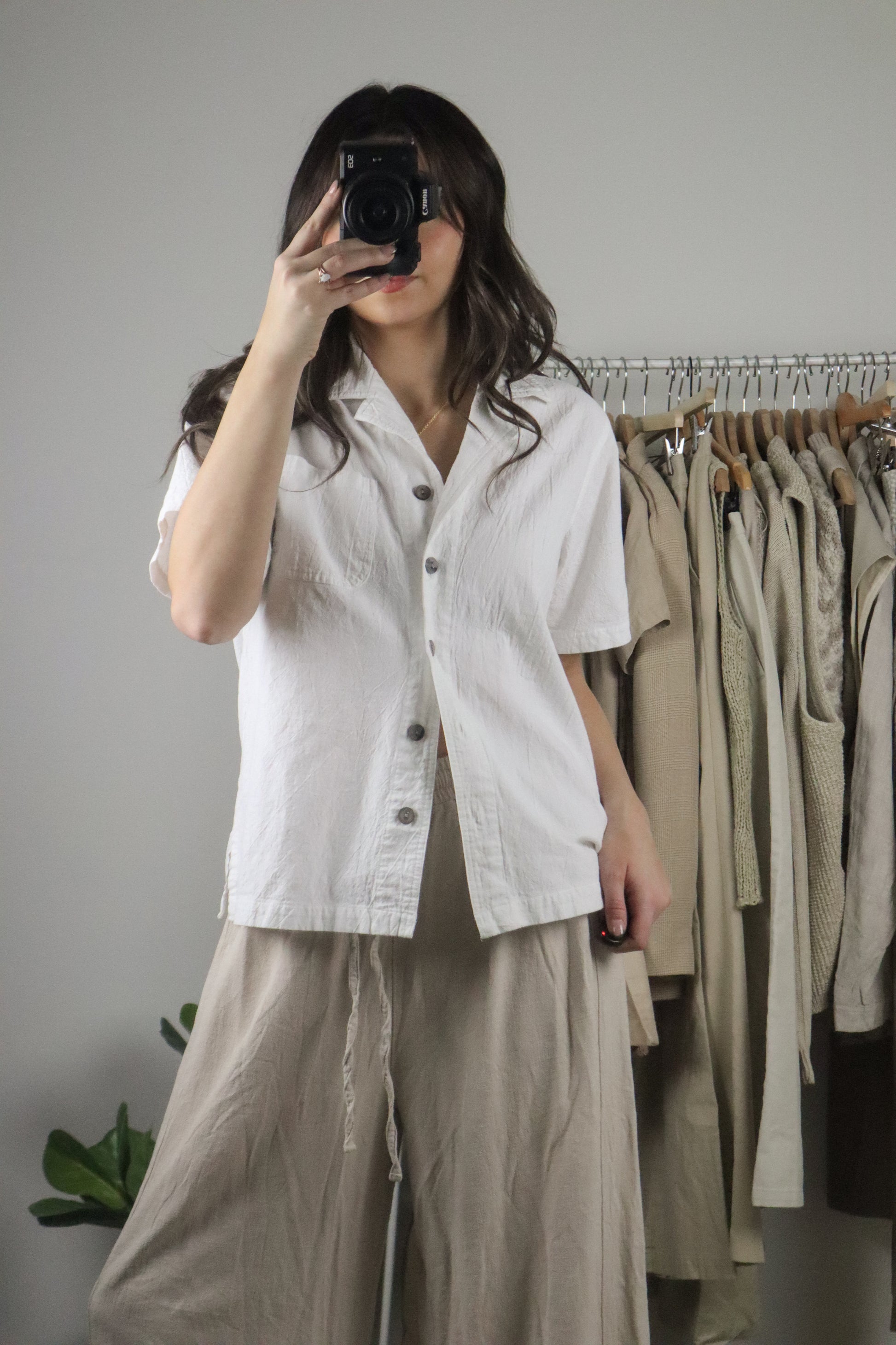 Vintage x Crinkle Button-Up (S)