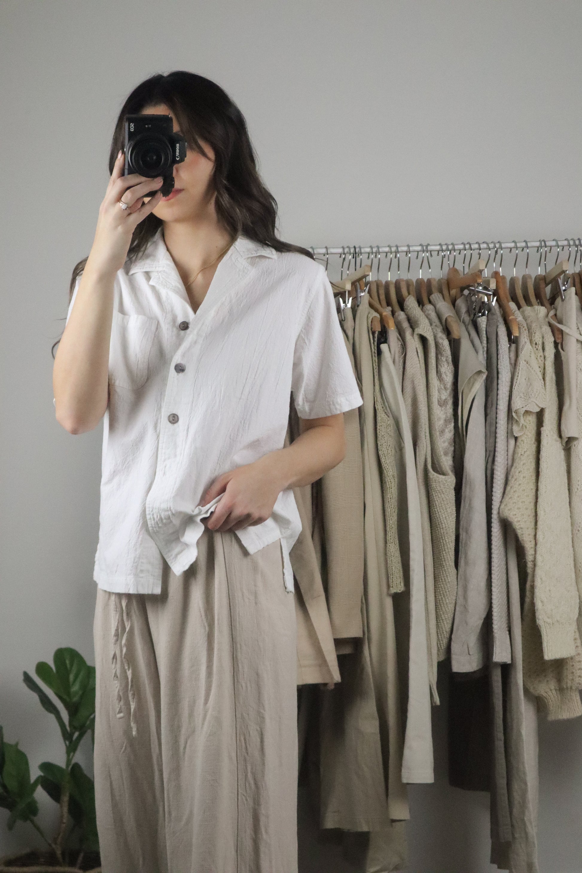 Vintage x Crinkle Button-Up (S)