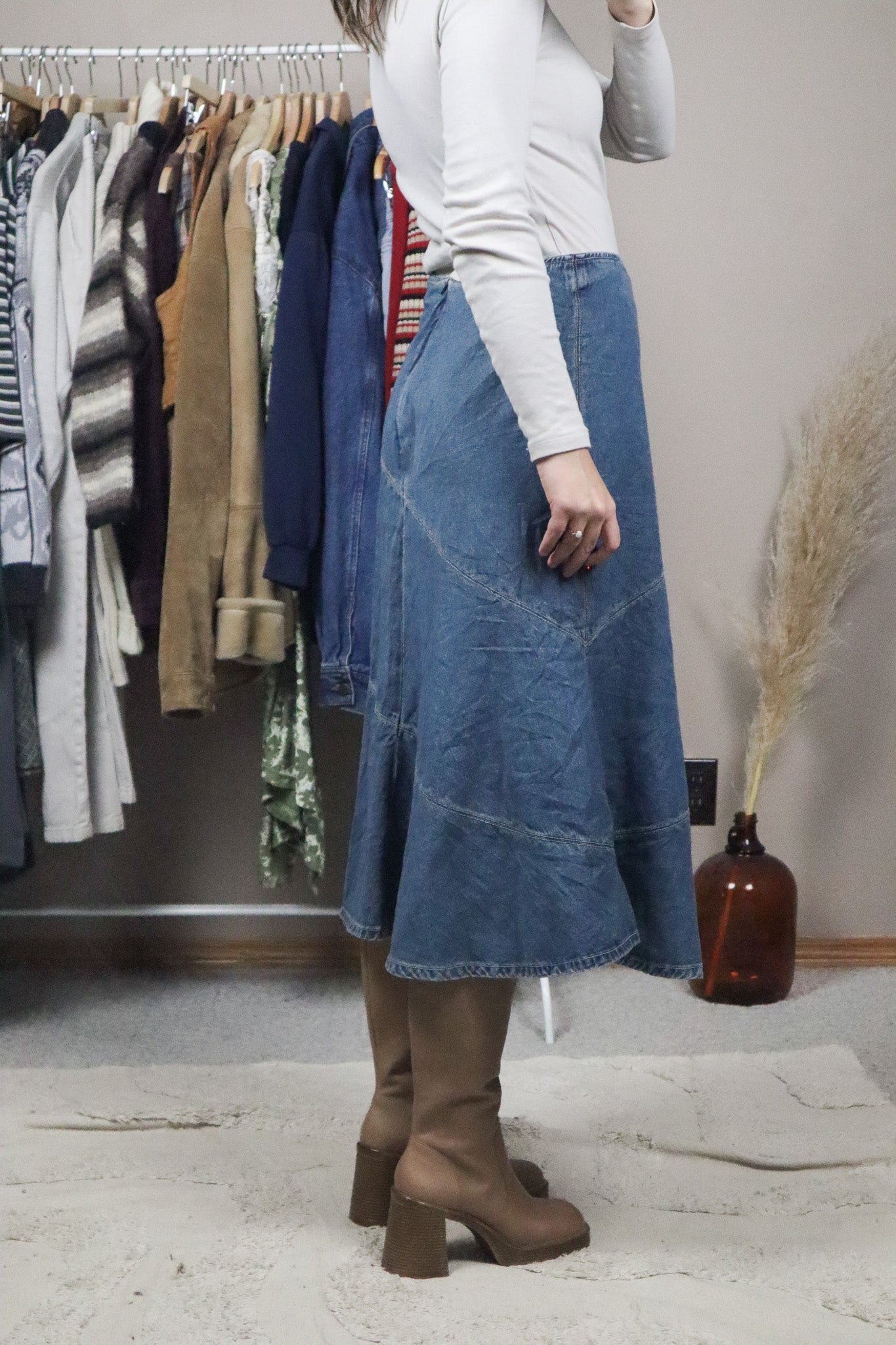 Vintage x Denim Midi Skirt (8)
