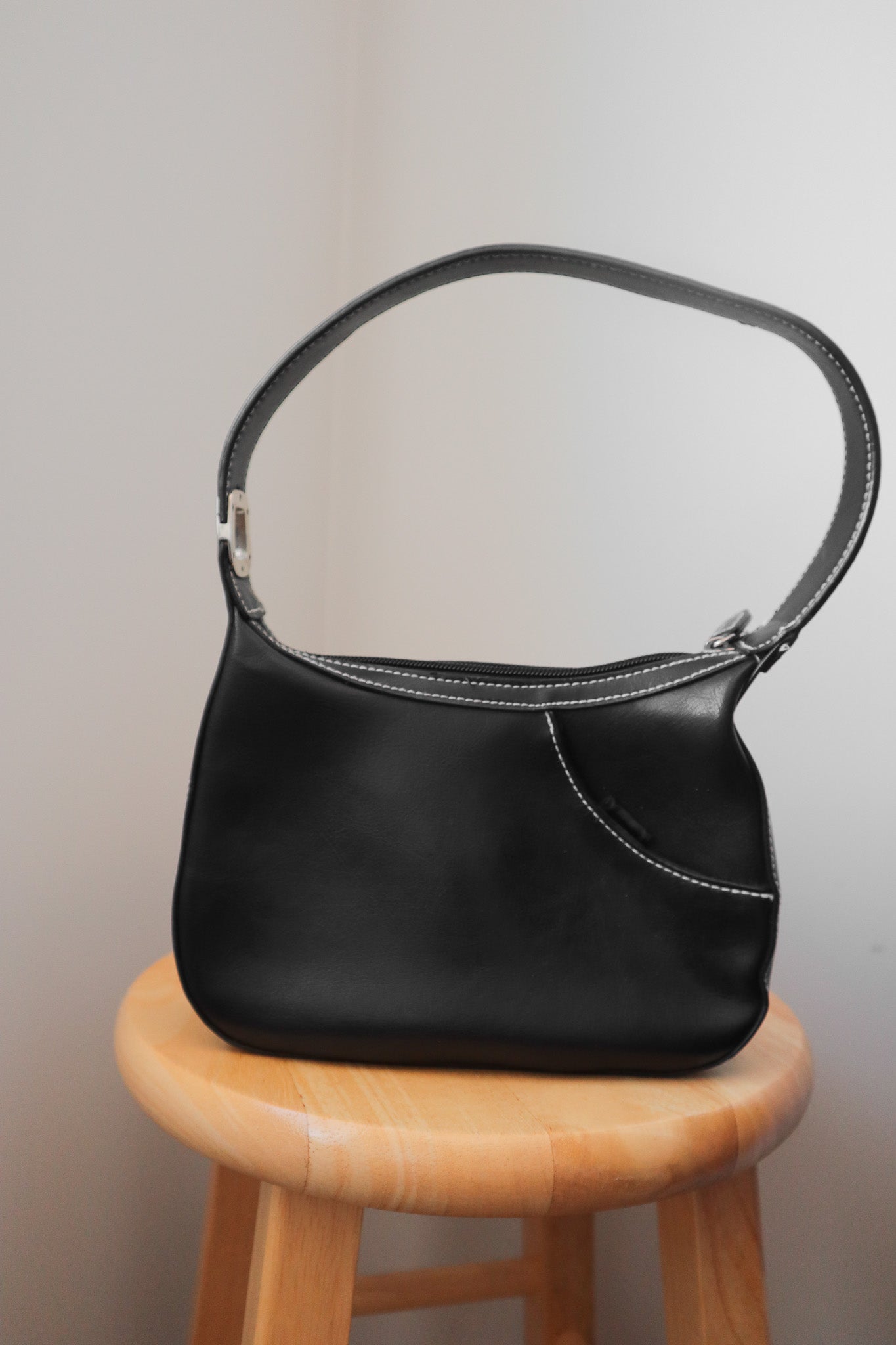 Vintage x Faux Leather Shoulder Bag
