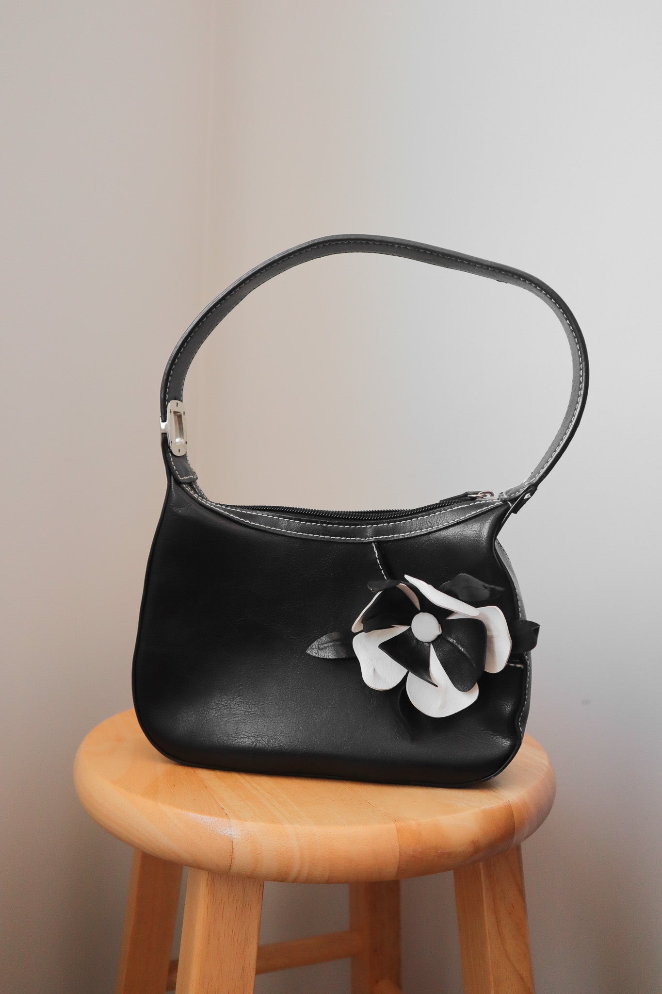 Vintage x Faux Leather Shoulder Bag