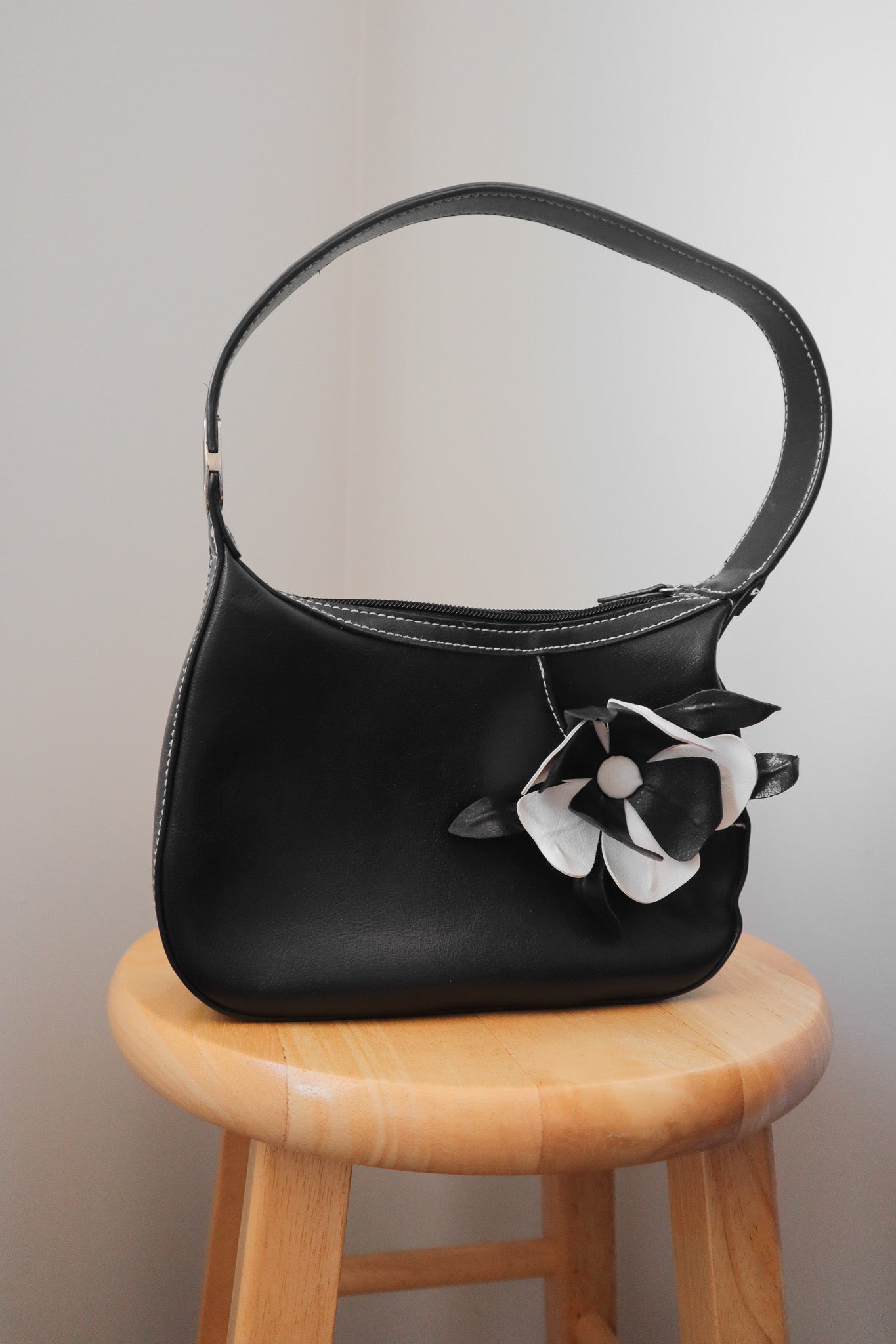 Vintage x Faux Leather Shoulder Bag