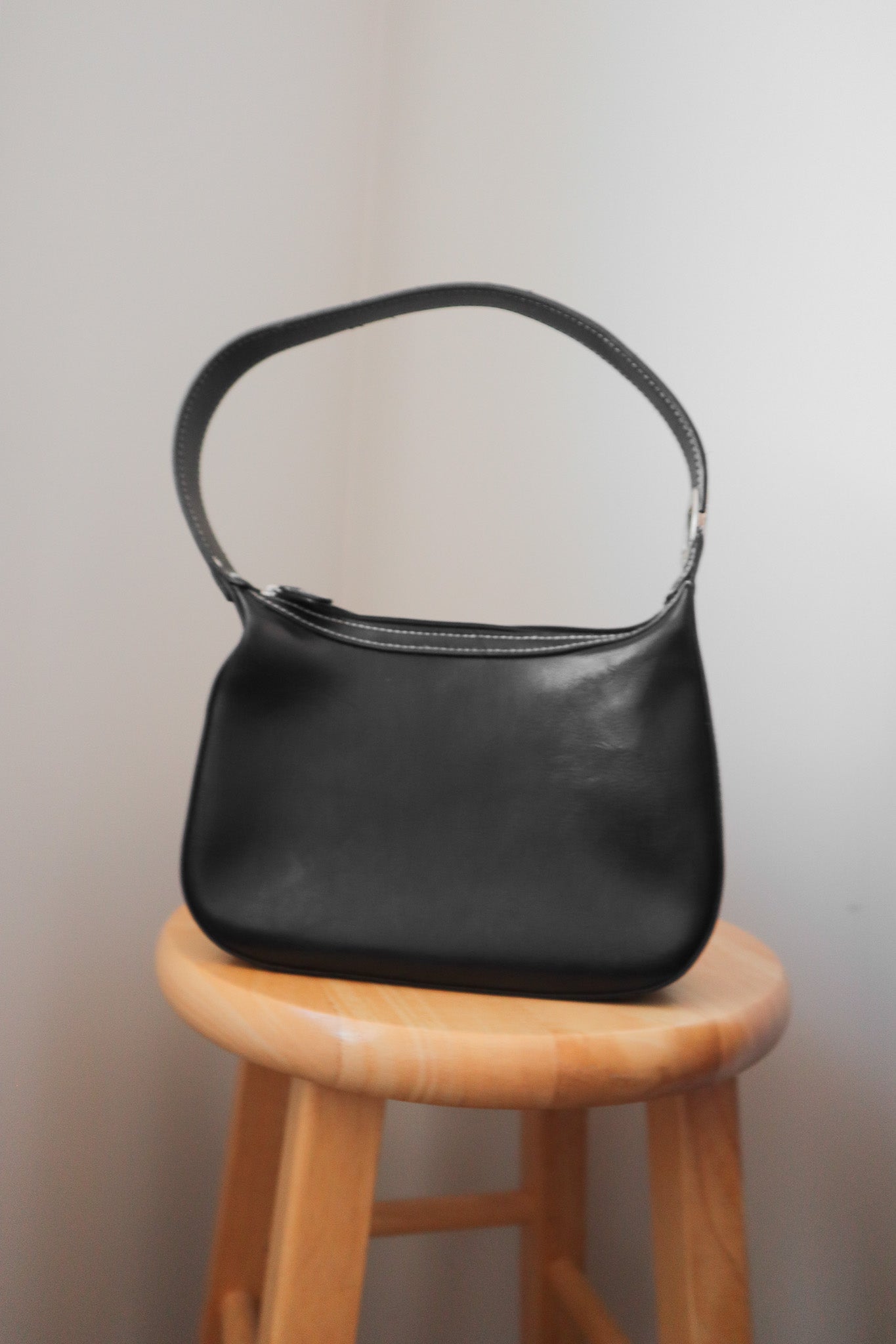 Vintage x Faux Leather Shoulder Bag