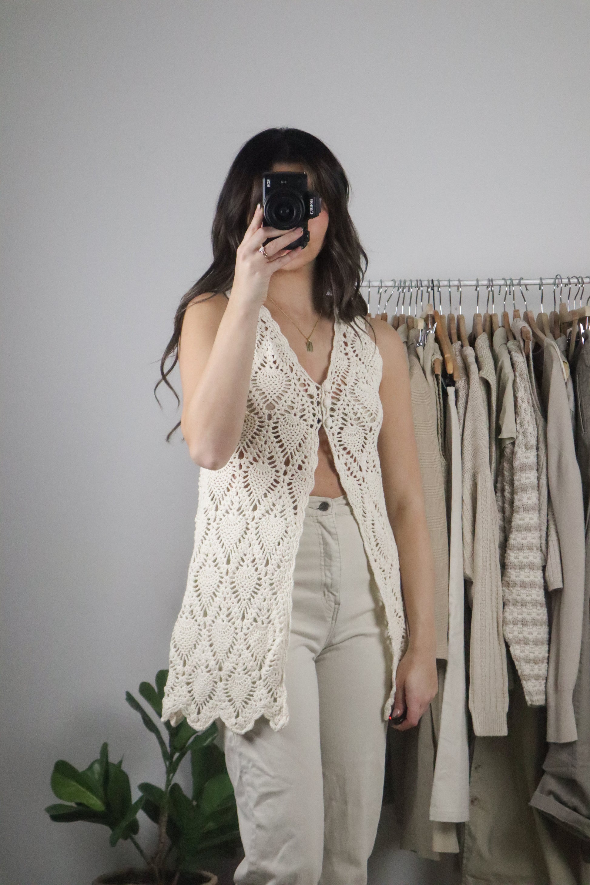 Vintage x Crochet Vest (XS/S)