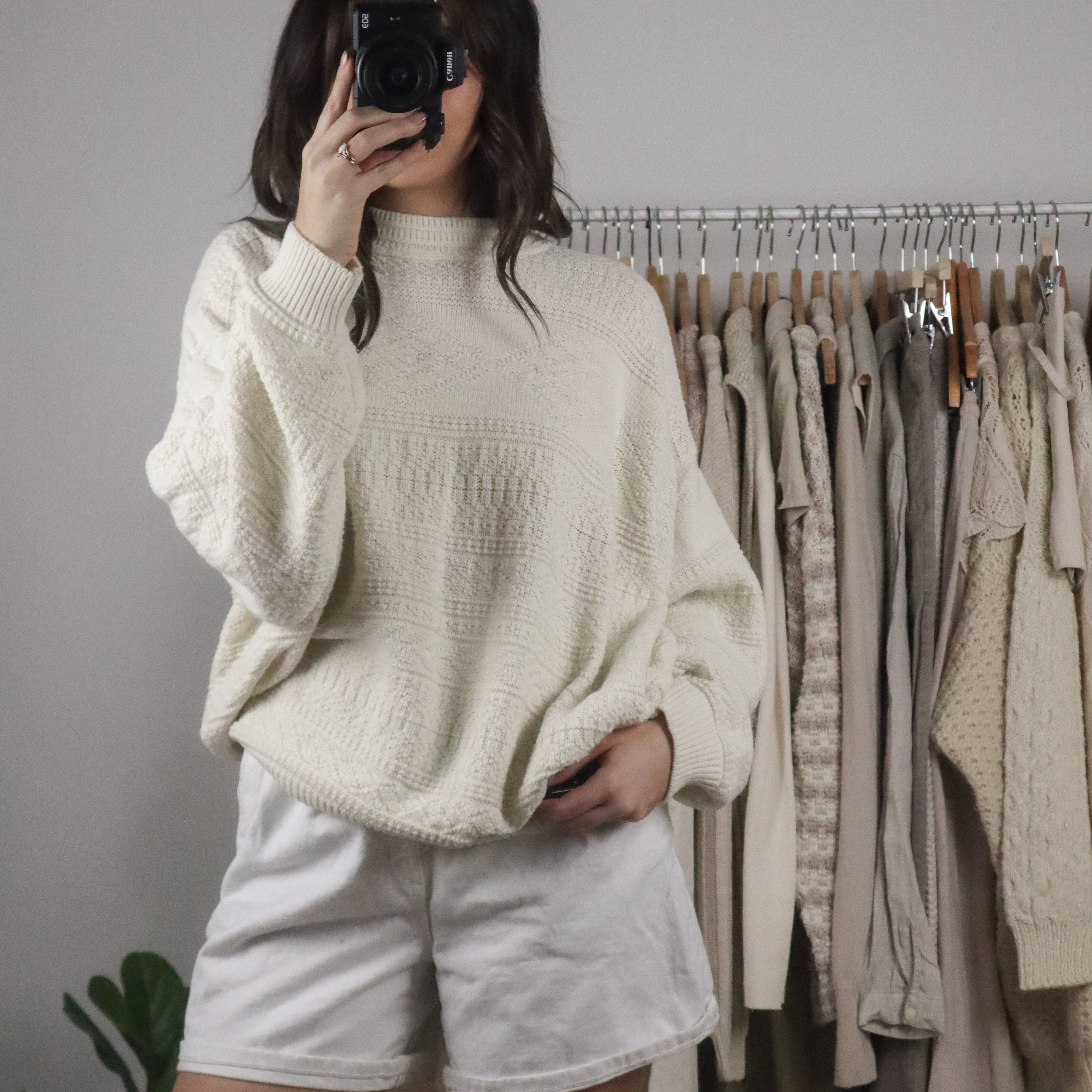 Made in Canada x Vintage x Textured Sweater (M/L)