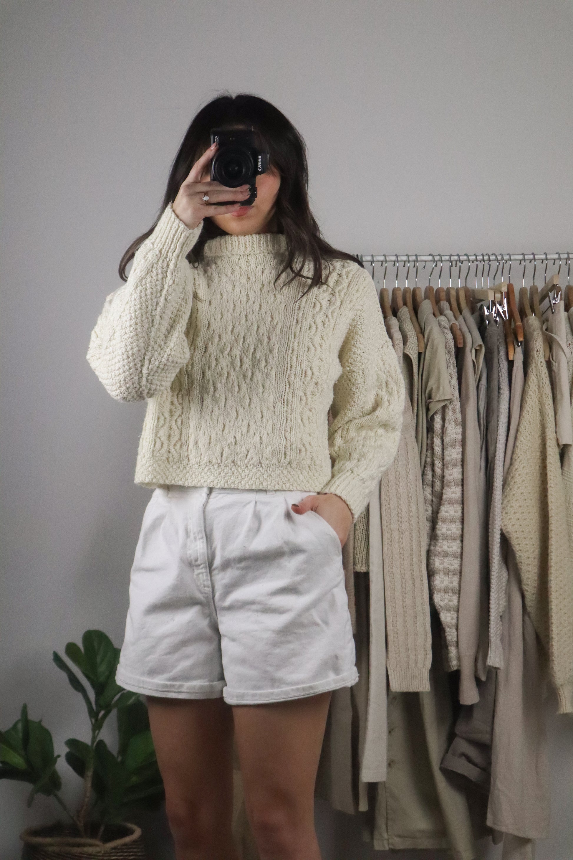 Vintage x Cropped Chunky Knit (S)
