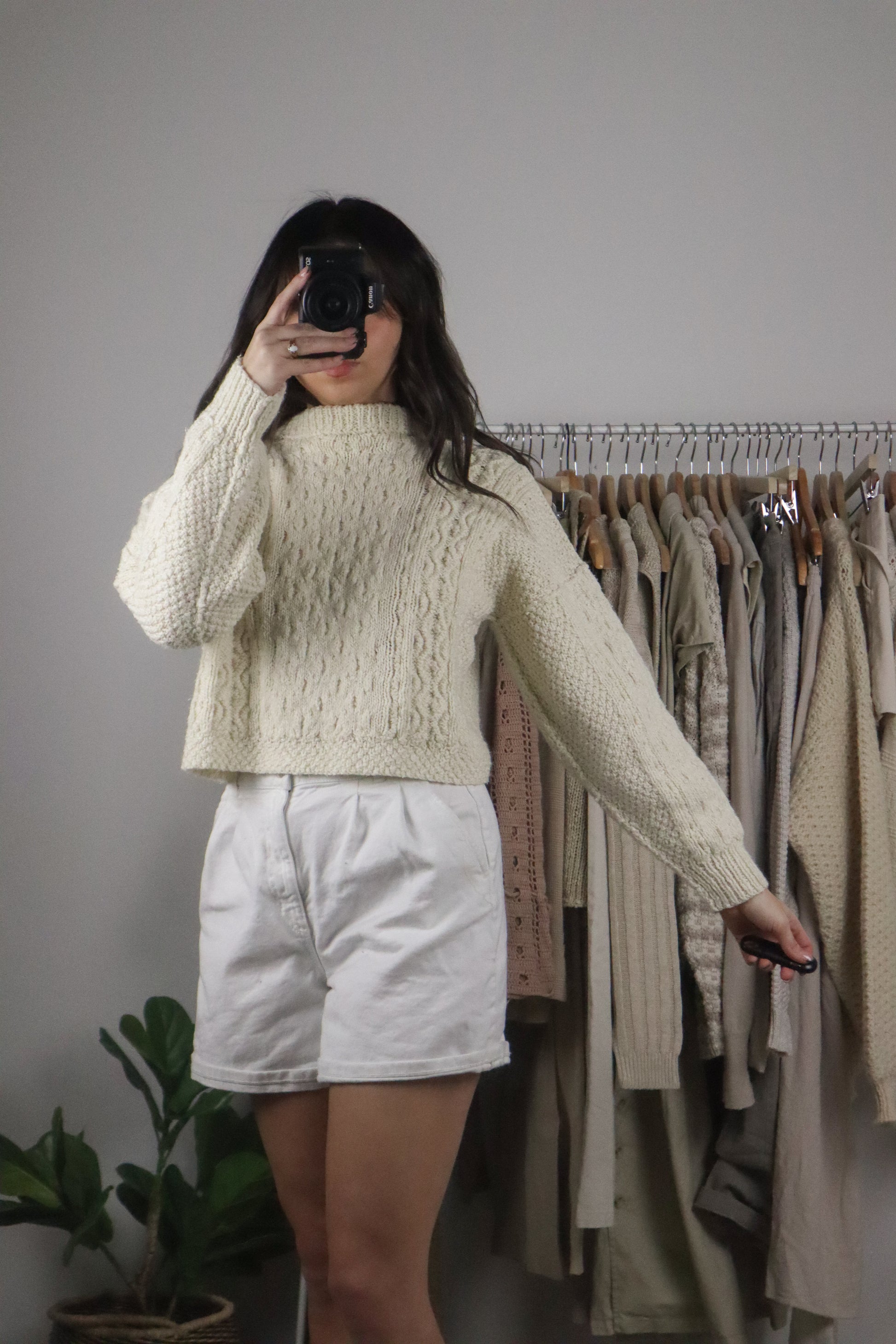 Vintage x Cropped Chunky Knit (S)