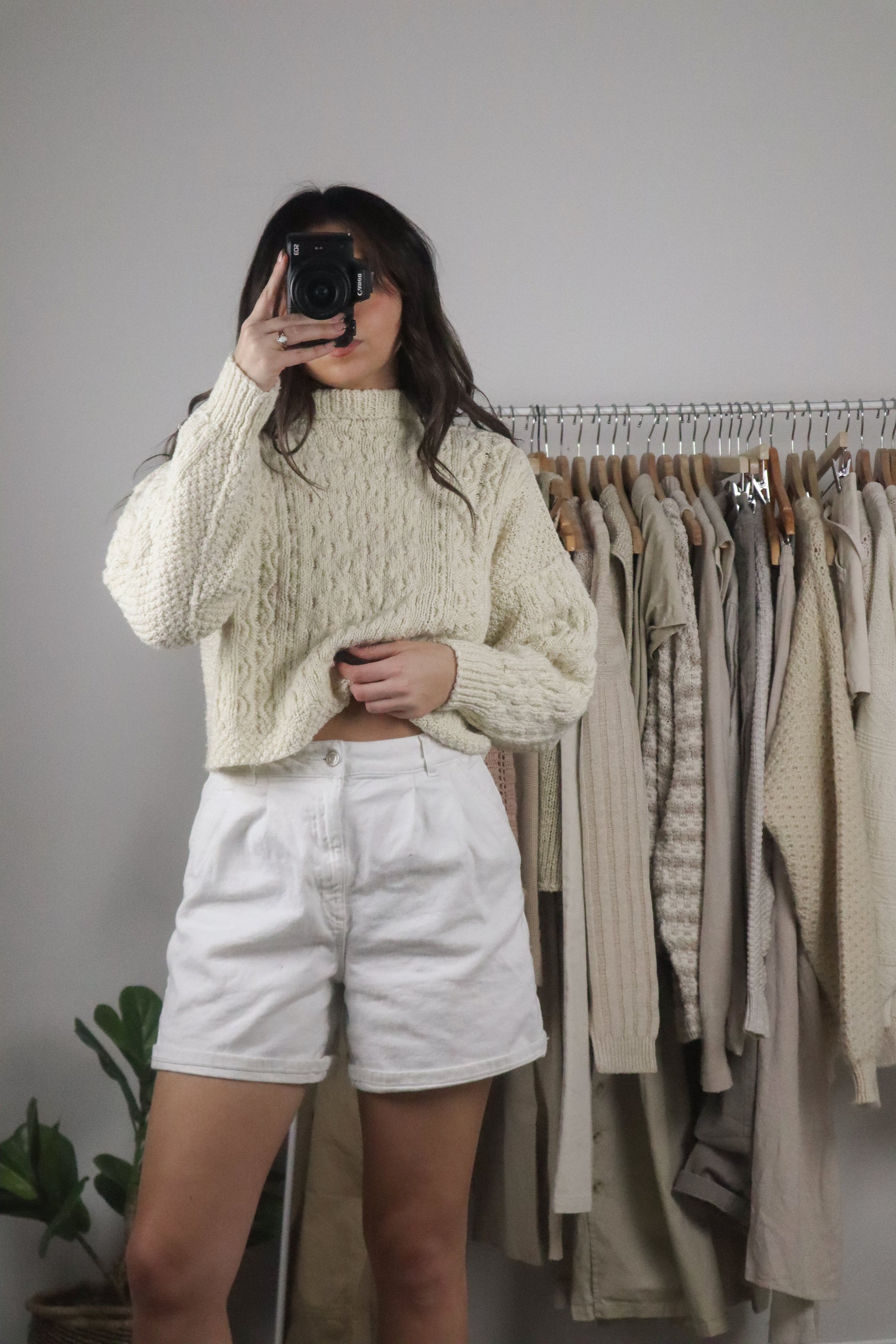 Vintage x Cropped Chunky Knit (S)