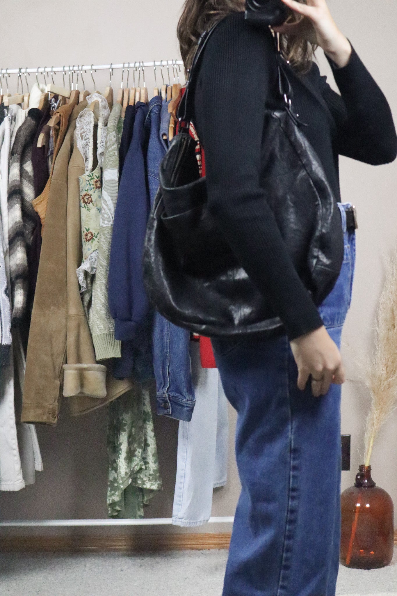 Vintage x Dainer x Leather Hobo Bag