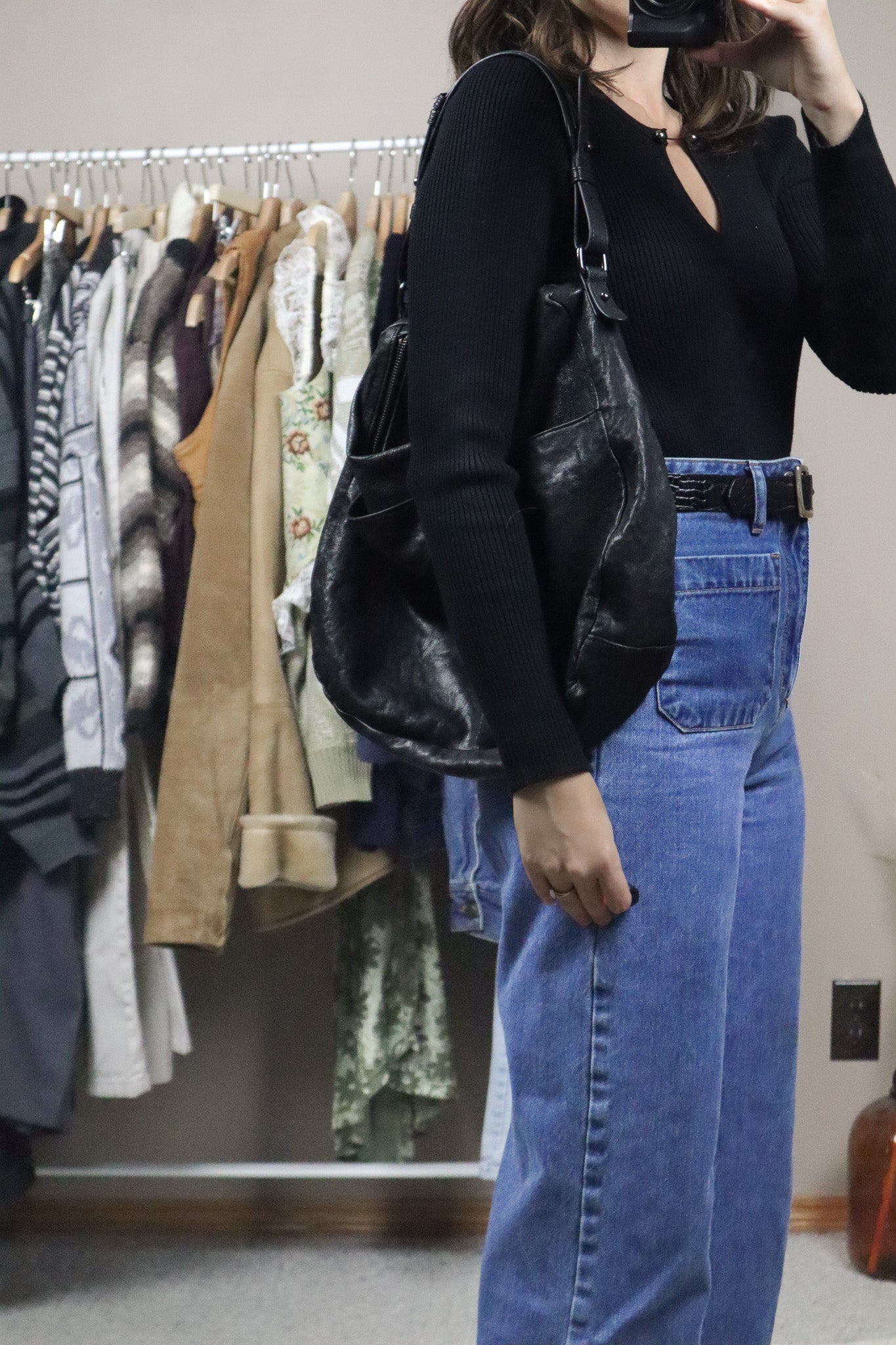 Vintage x Dainer x Leather Hobo Bag
